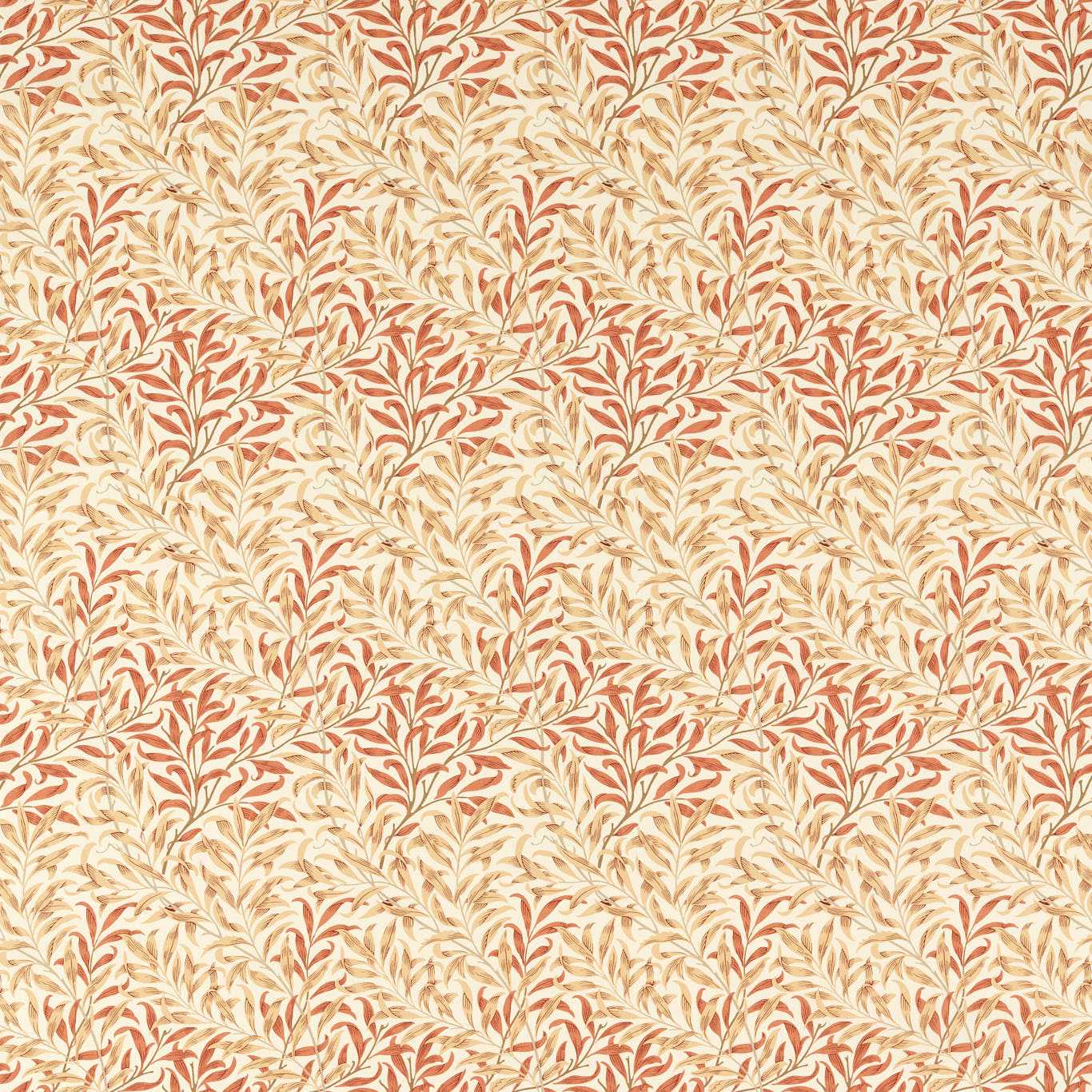 MORRIS & CO Willow Bough Fabric Leaves , Trees Russet,Wheat - MAMB227110