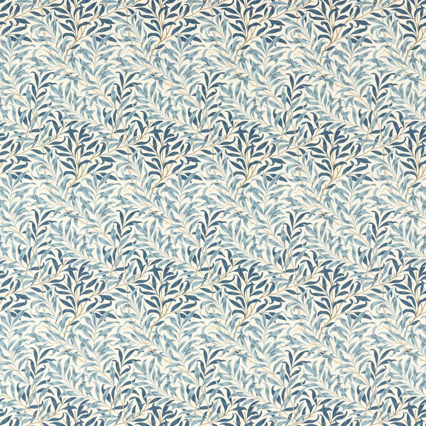 MORRIS & CO Willow Bough Fabric Leaves , Trees Indigo - MAMB227111