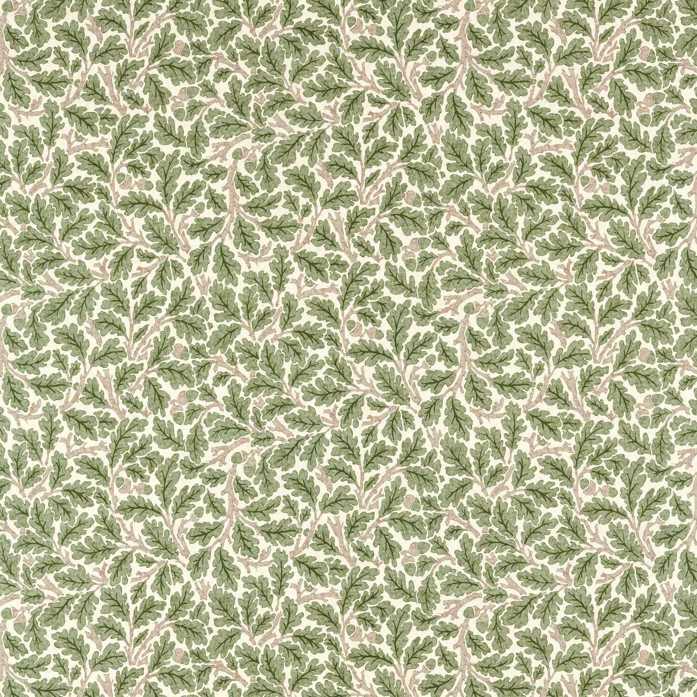 MORRIS & CO Oak Fabric Leaves , Trees Sage Green - MAMB227121