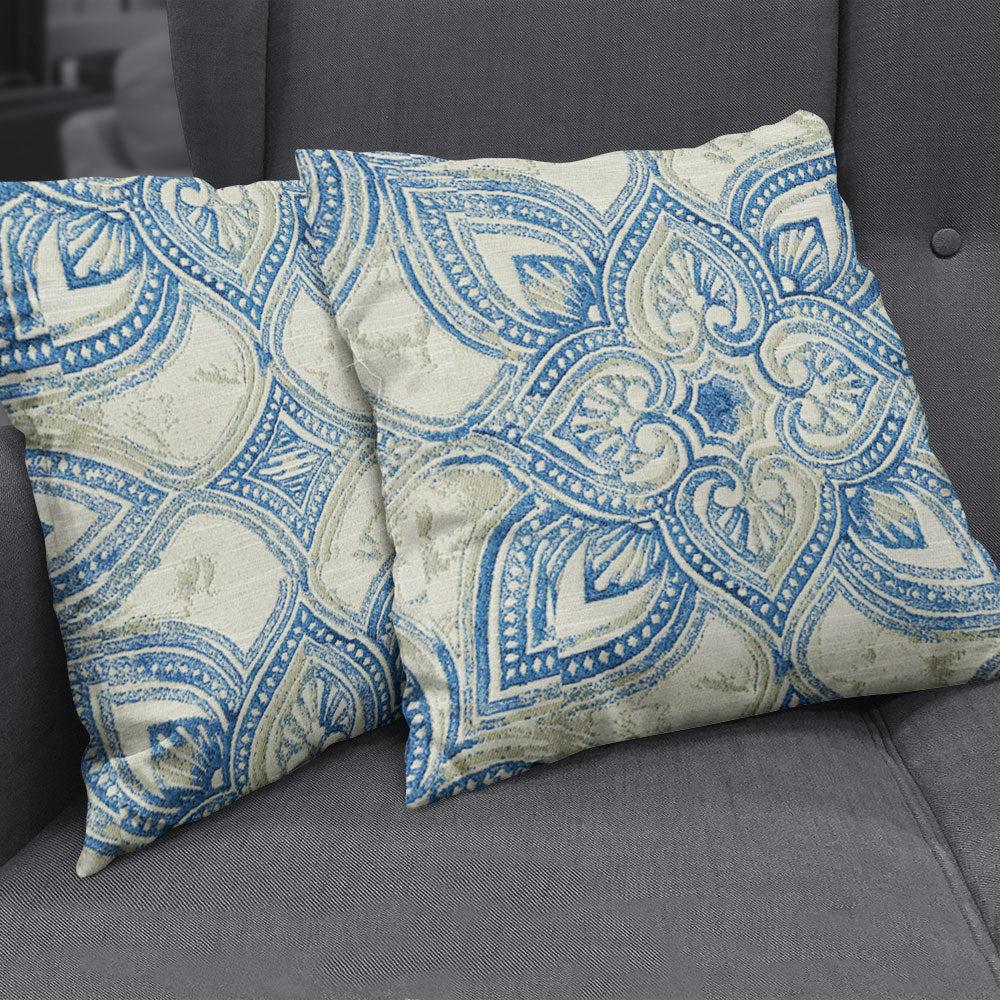 NICHOLASJOHN INC NJ-MARIBEL Indigo Botanical,Contemporary Fabric - NJ25-2080