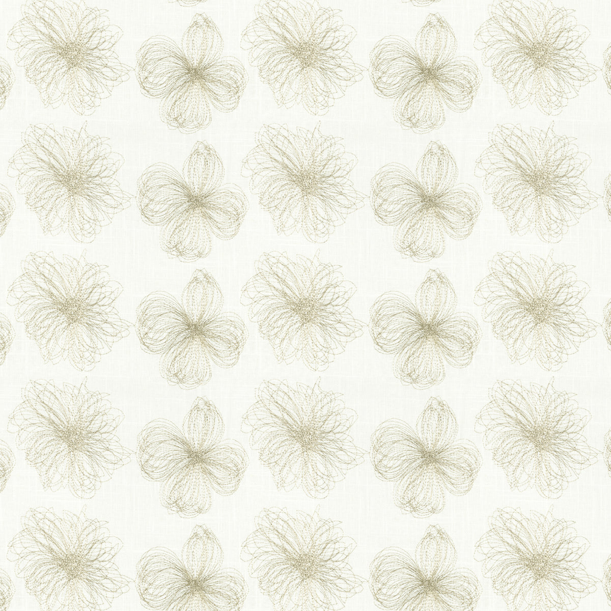 STOUT TEXTILES DRAPERY,EMBROIDERIES TRANSITIONAL,, FLORAL SANDALWOOD - MARN-1