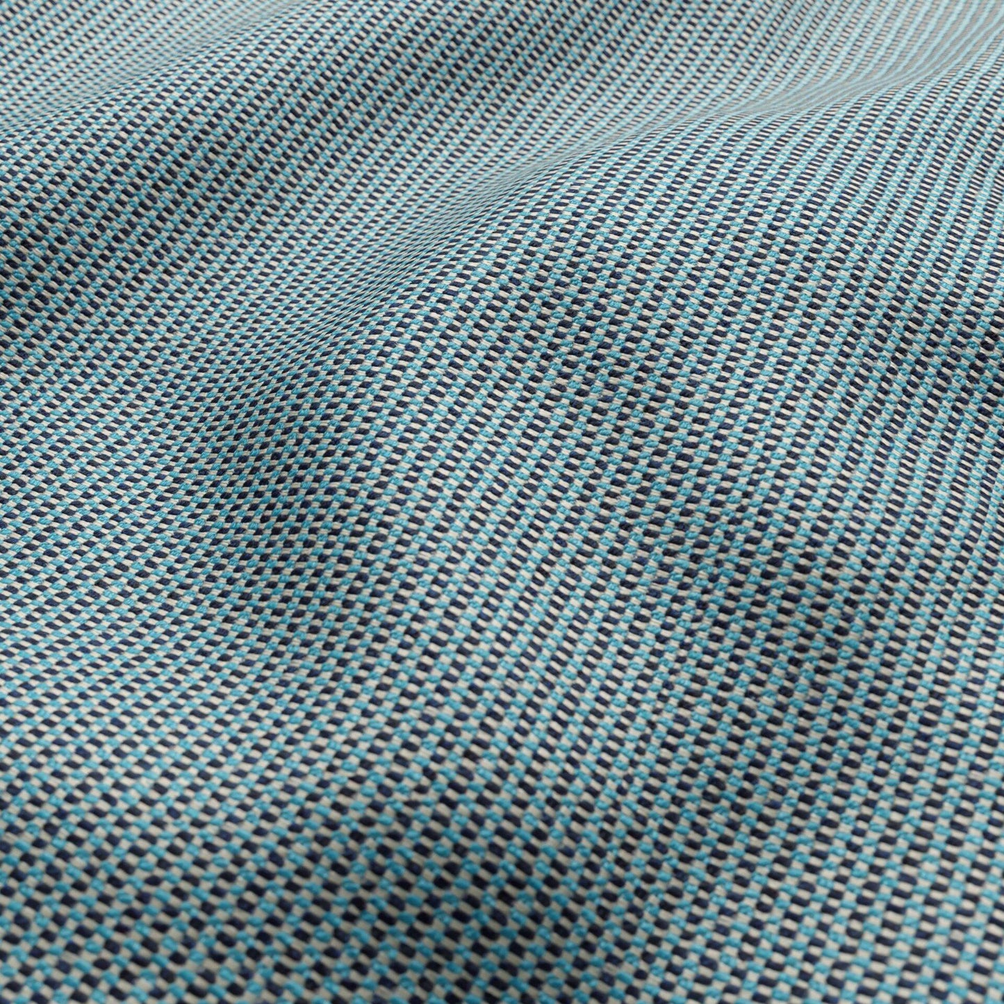 JF Fabrics FibreGuard Outdoor MARTINIQUE 67 Fabric Basketweave Blue Boucle, Outdoor - 9736067 J9551