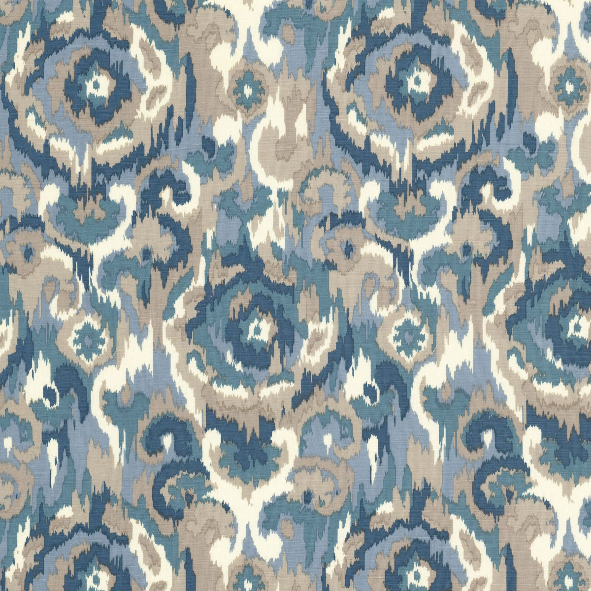 STOUT TEXTILES MULTIPURPOSE,PRINT TRANSITIONAL,, IKAT DENIM - MAZU-1