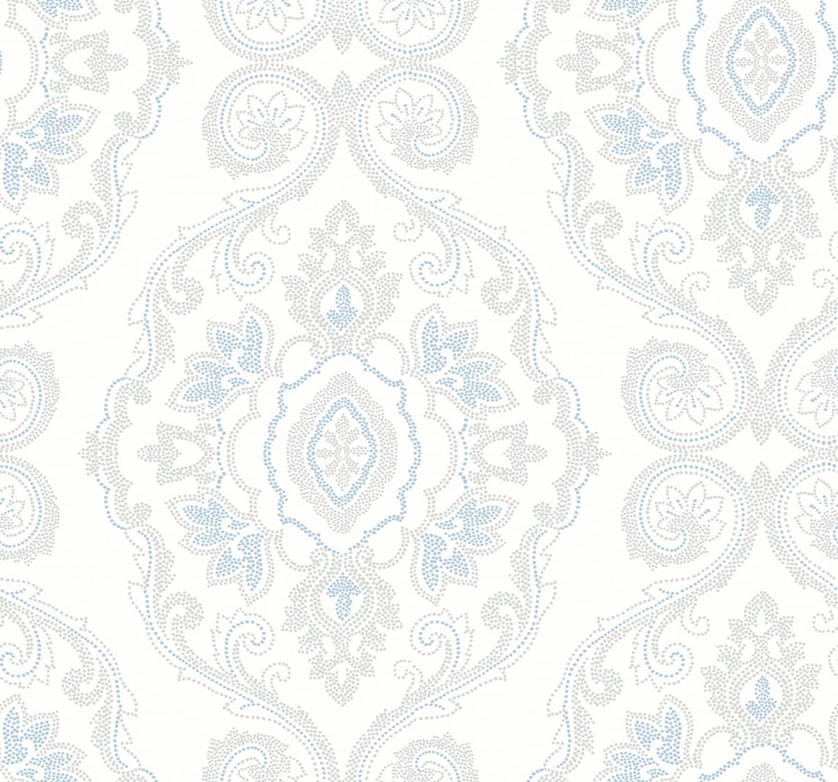 Seabrook Designs Beach House Nautical Damask Damask Coastal Blue Matte - MB30302
