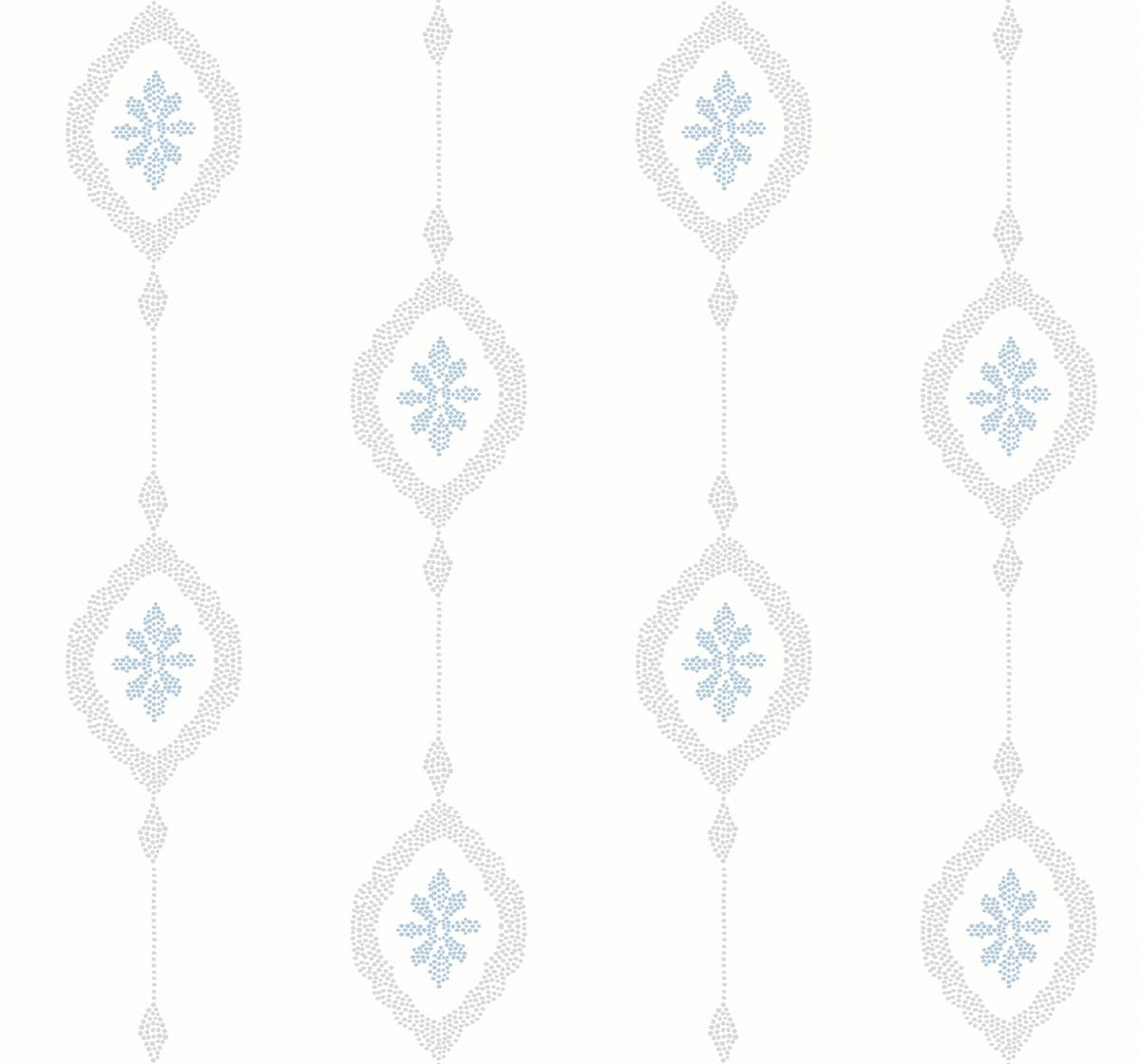 Seabrook Designs Beach House Sand Dollar Stripe Geometric Coastal Blue Matte - MB30502