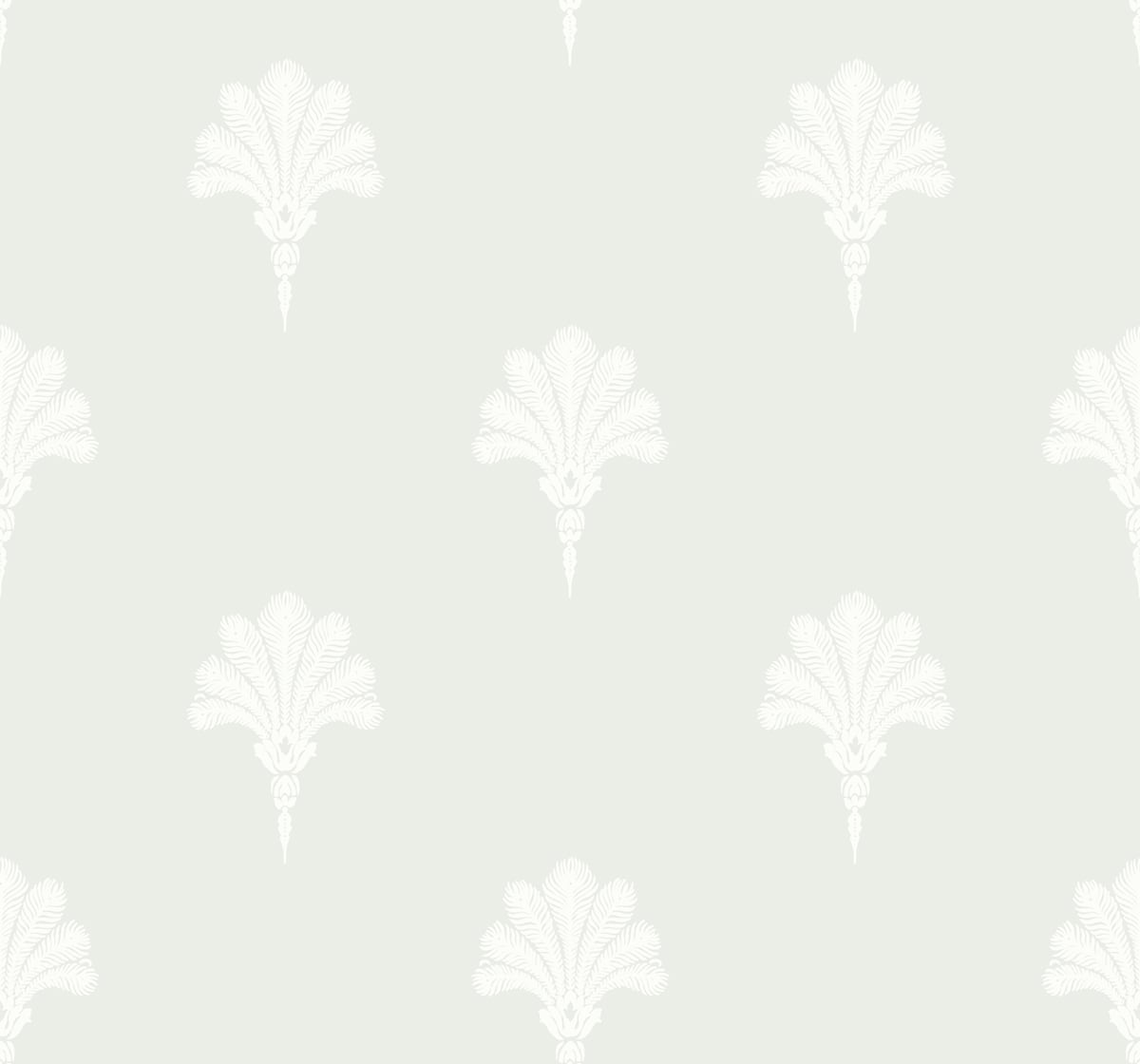 Seabrook Designs Beach House Summer Fan Fleur De Lis Coastal Off White Matte - MB31627