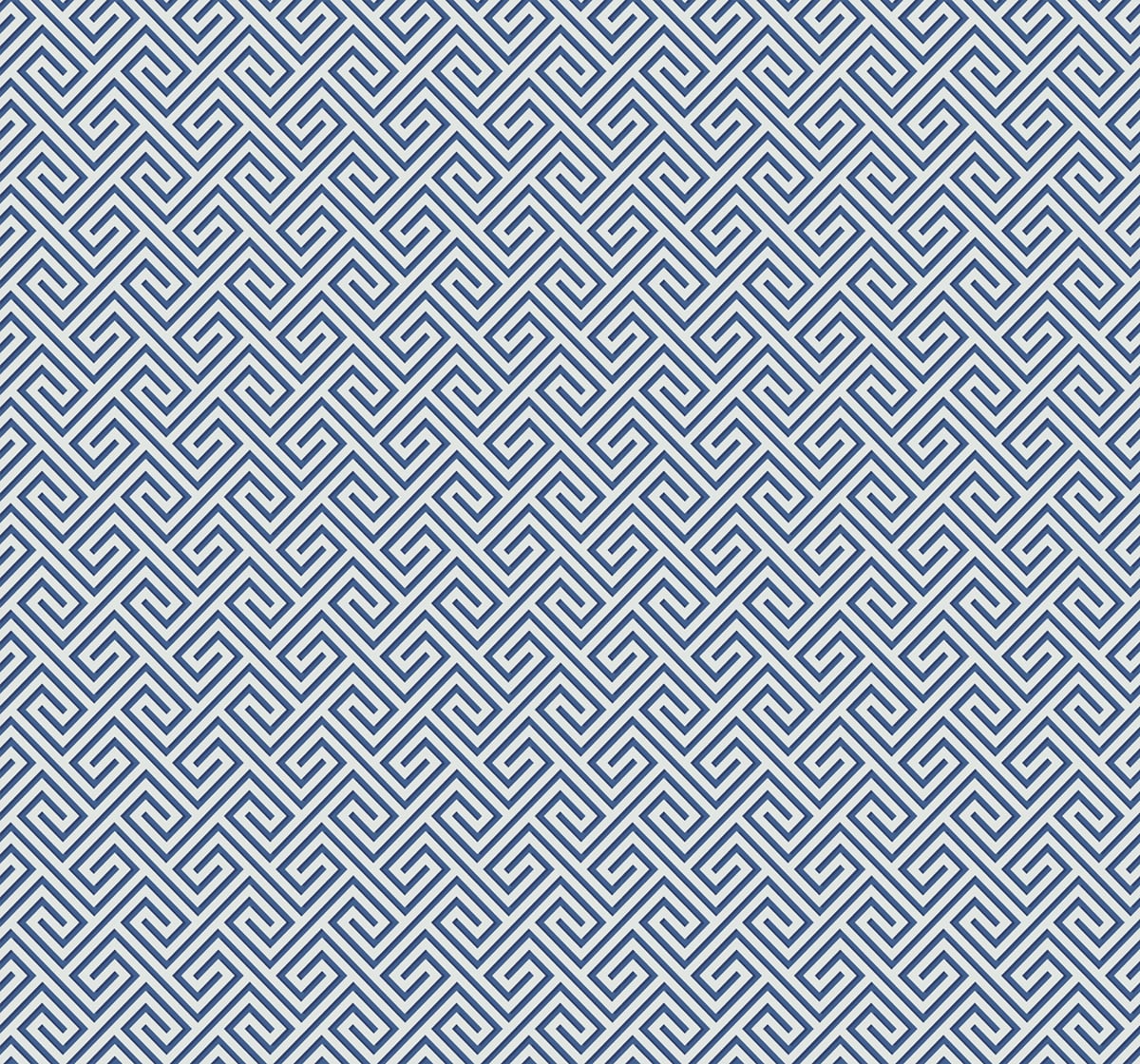 Seabrook Designs Beach House Beach Keys Greek Key Coastal Blue Matte - MB32002