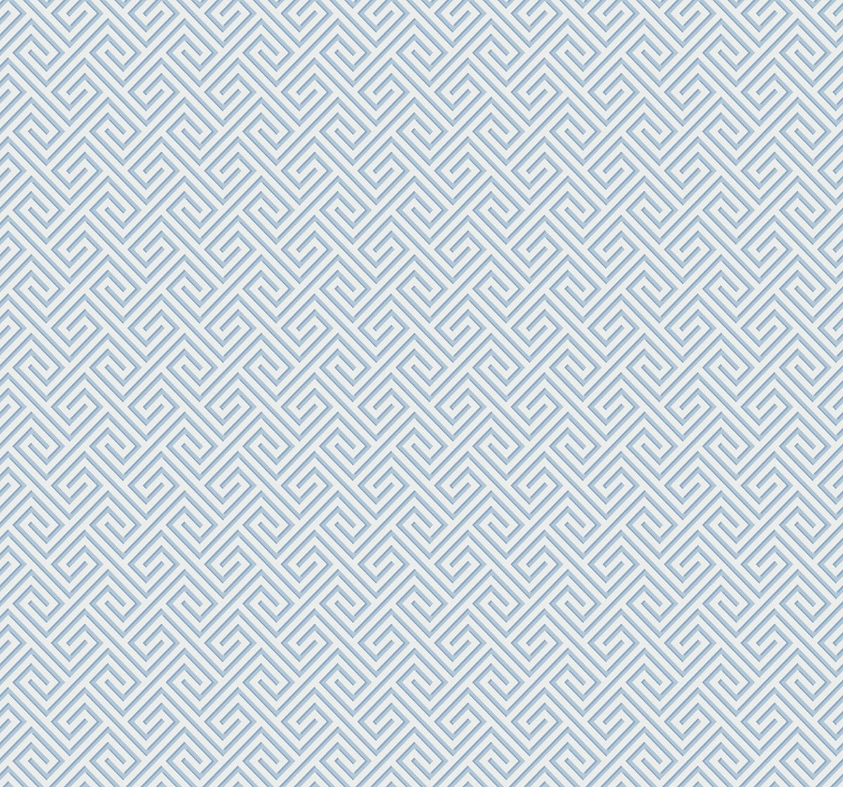 Seabrook Designs Beach House Beach Keys Greek Key Coastal Blue Matte - MB32012