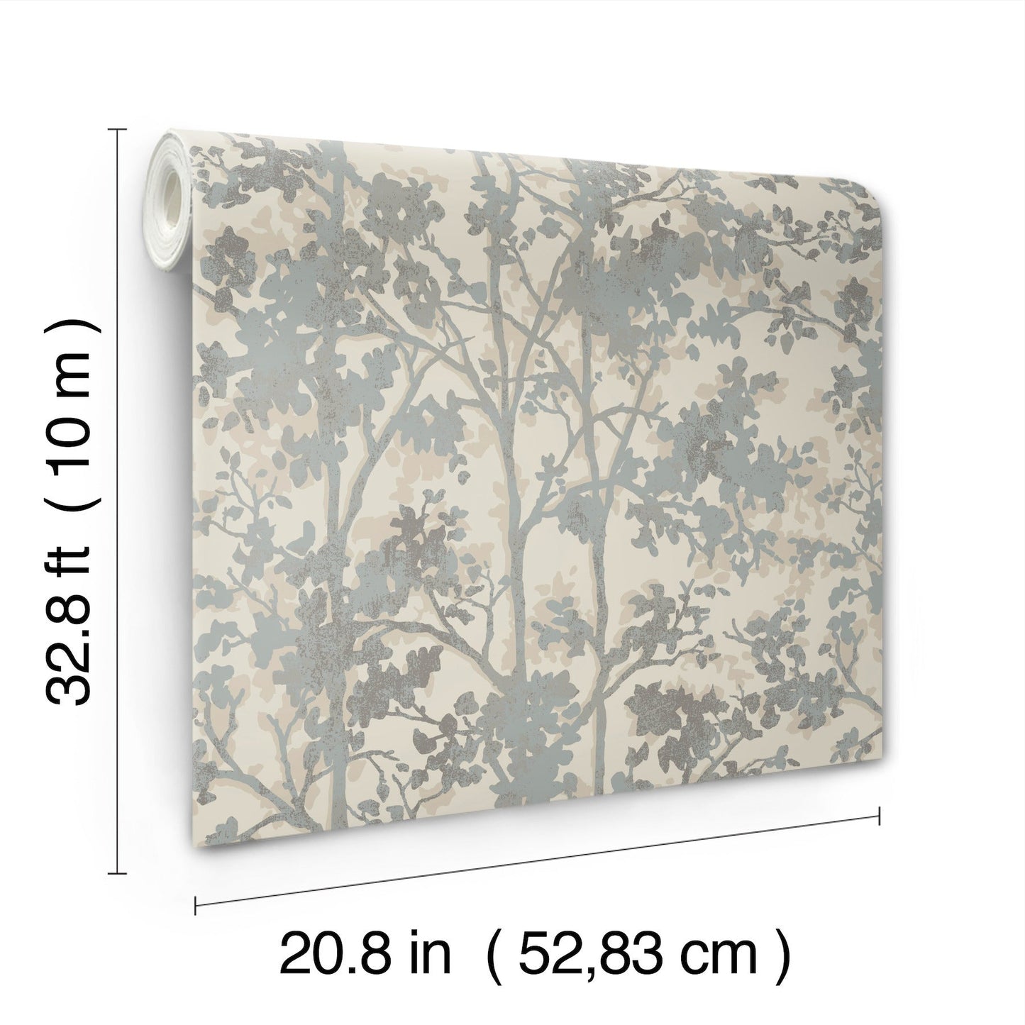York Wallcoverings Antonina Vella Shimmering Foliage Cream and Silver Wallpaper Botanical Whites and Off-Whites - MD7141