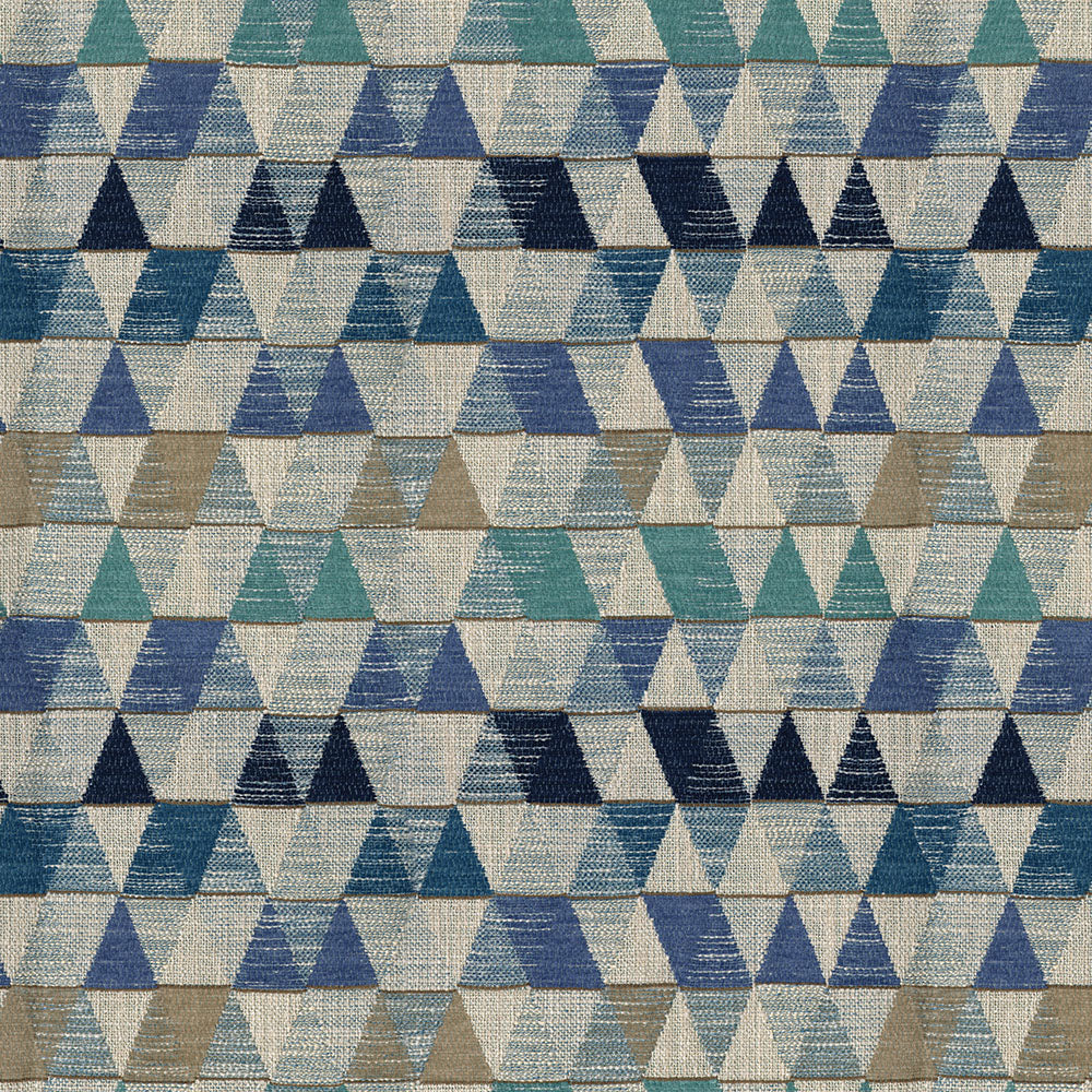NICHOLASJOHN INC Mergall-Blue Geometric Fabric - NJ26-3898