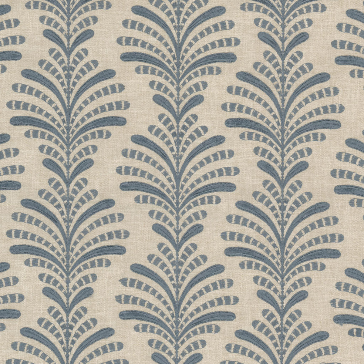 STOUT TEXTILES MULTIPURPOSE,EMBROIDERIES TRANSITIONAL,, LEAF DRESDEN,SLATE - MESQ-3