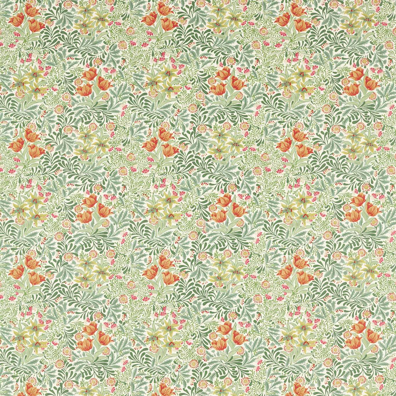 MORRIS & CO Bower Fabric Contemporary, Floral Herball,Weld - MEWF227028