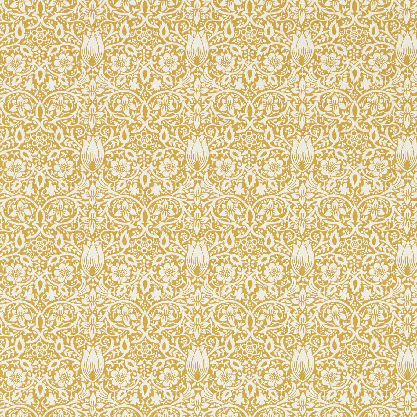 MORRIS & CO Borage Wallpaper Classic Floral Sunflower Flexo-Printed Wallpaper - MEWW217197