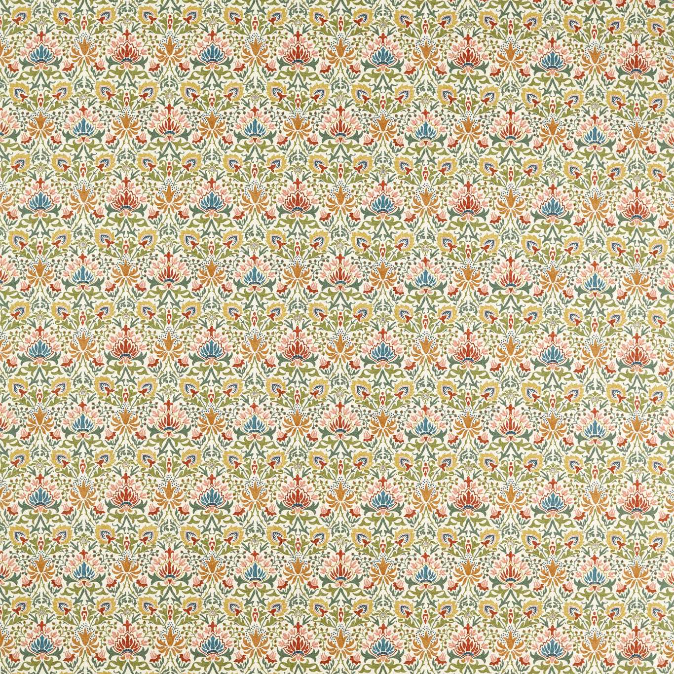 MORRIS & CO Meda Iris Fabric Classic Floral Multi - MHTF227368