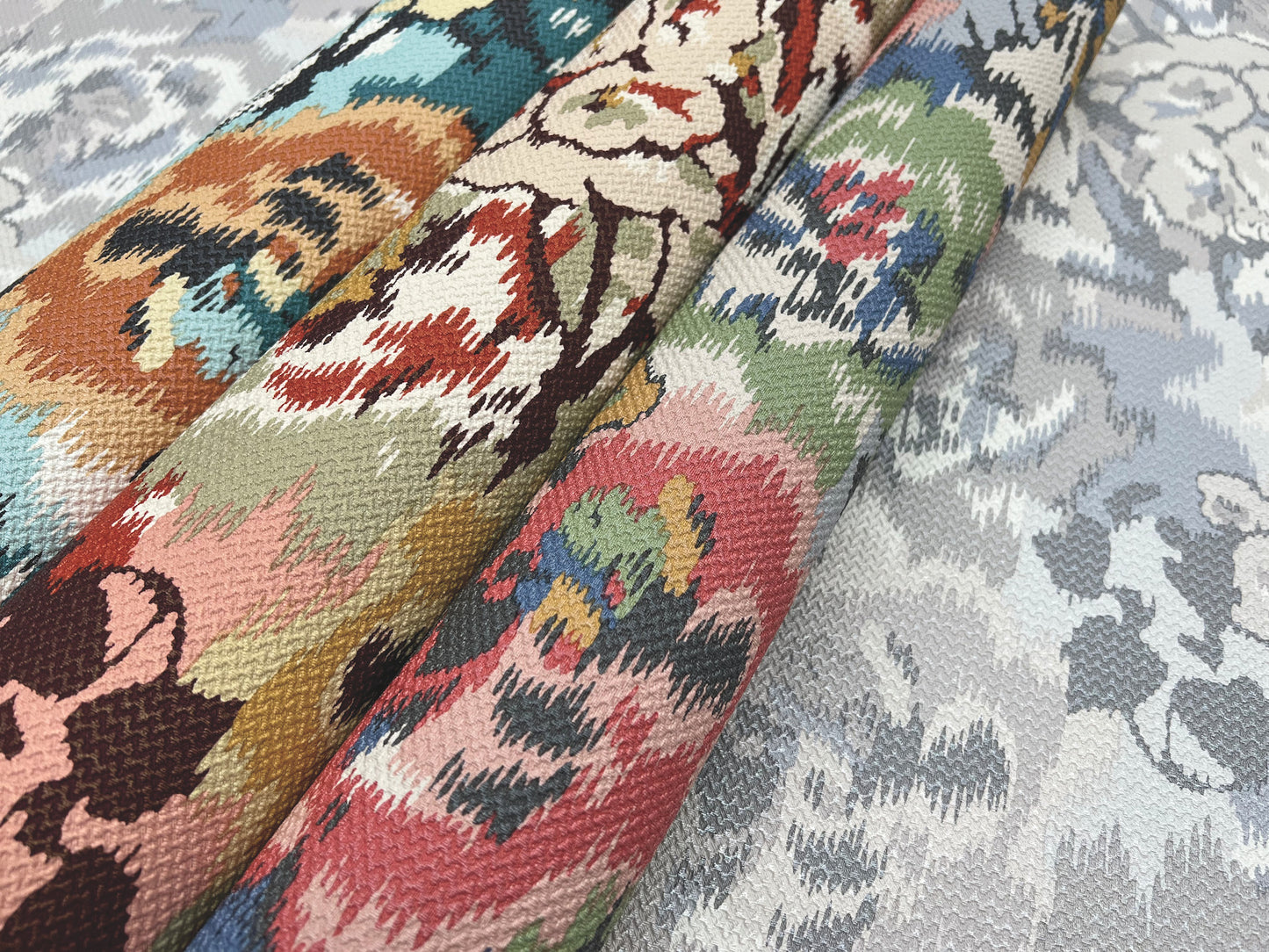 York Wallcoverings Missoni 4 Flower Pot Blue Wallpaper Florals and Flowers Blues - MI10300