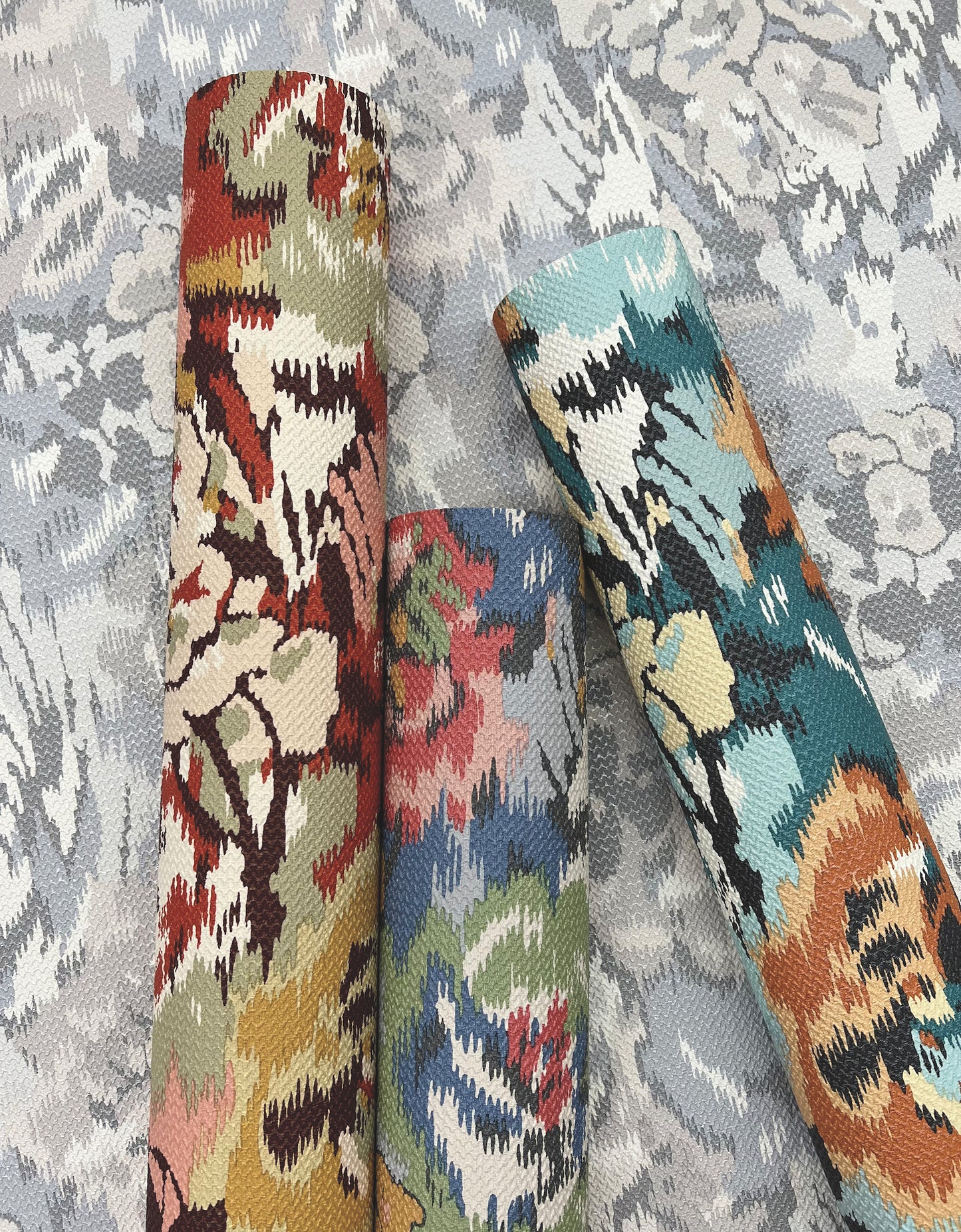 York Wallcoverings Missoni 4 Flower Pot Teal and Orange Wallpaper Florals and Flowers Multicolor - MI10301