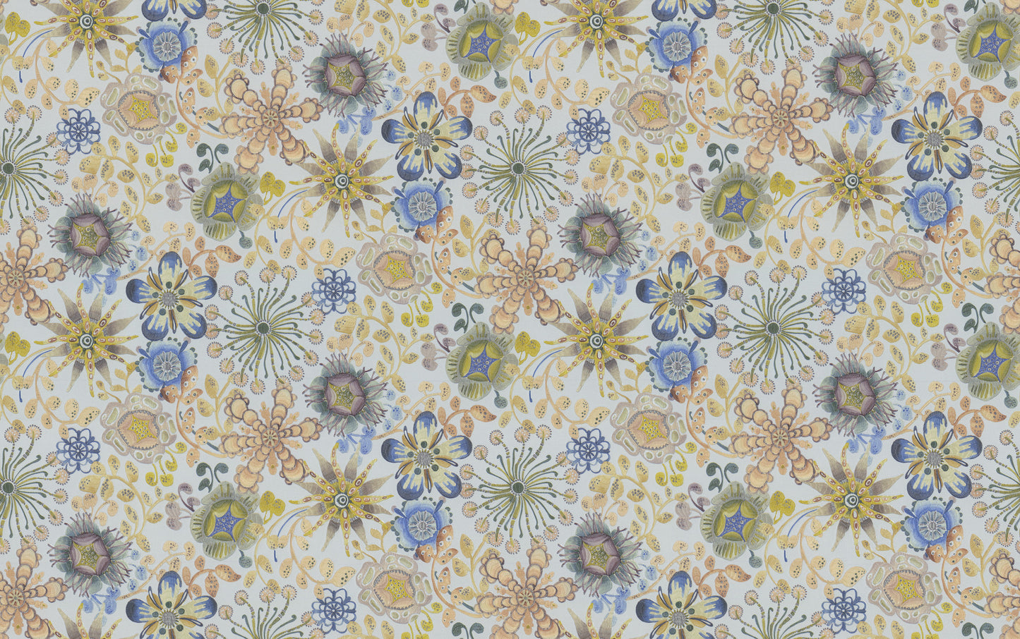 York Wallcoverings Missoni 4 Magic Garden Blue and Green Wallpaper Florals and Flowers Blues - MI10313