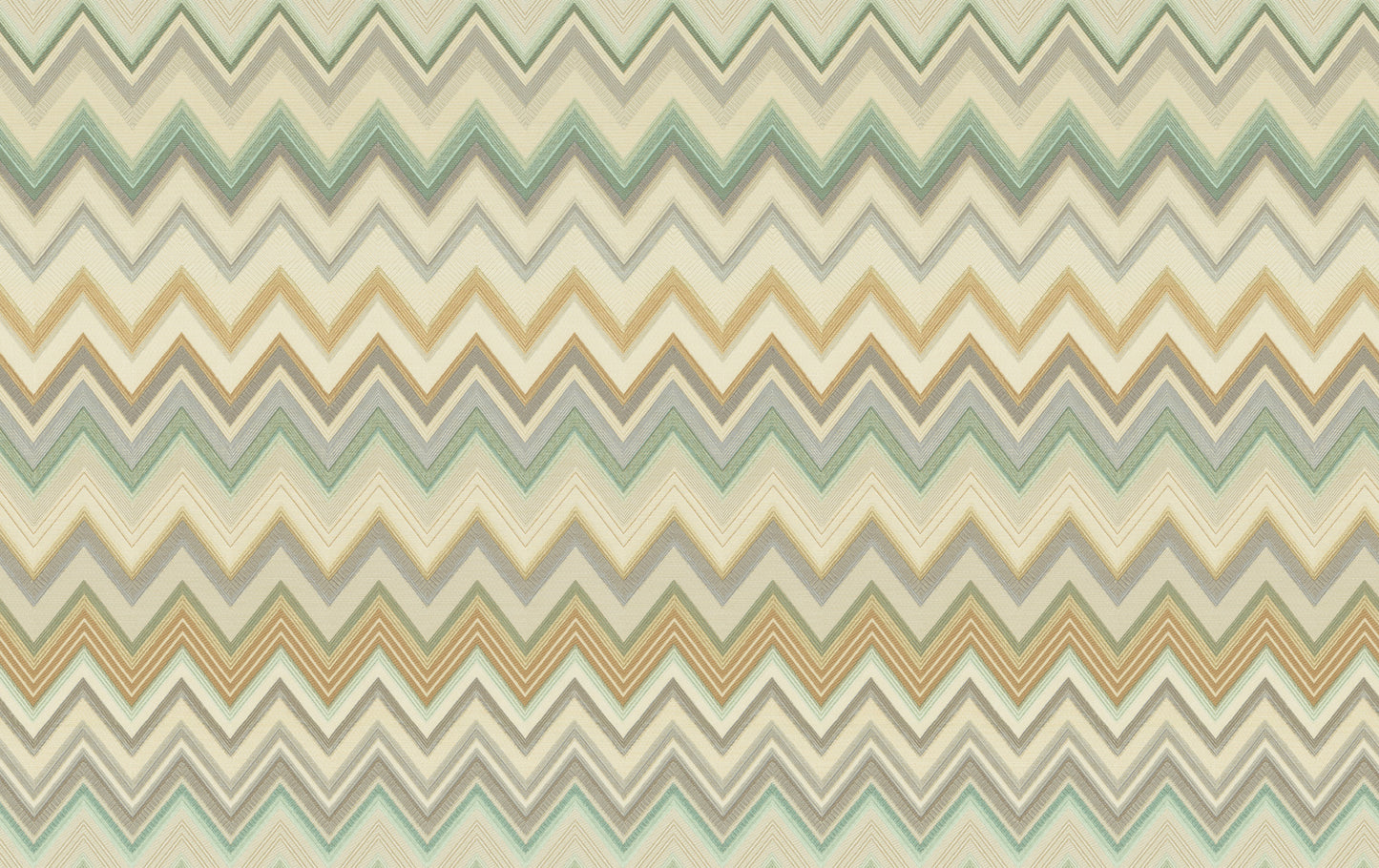 York Wallcoverings Missoni 4 Happy Zigzag Green Wallpaper Geometrics Greens - MI10333