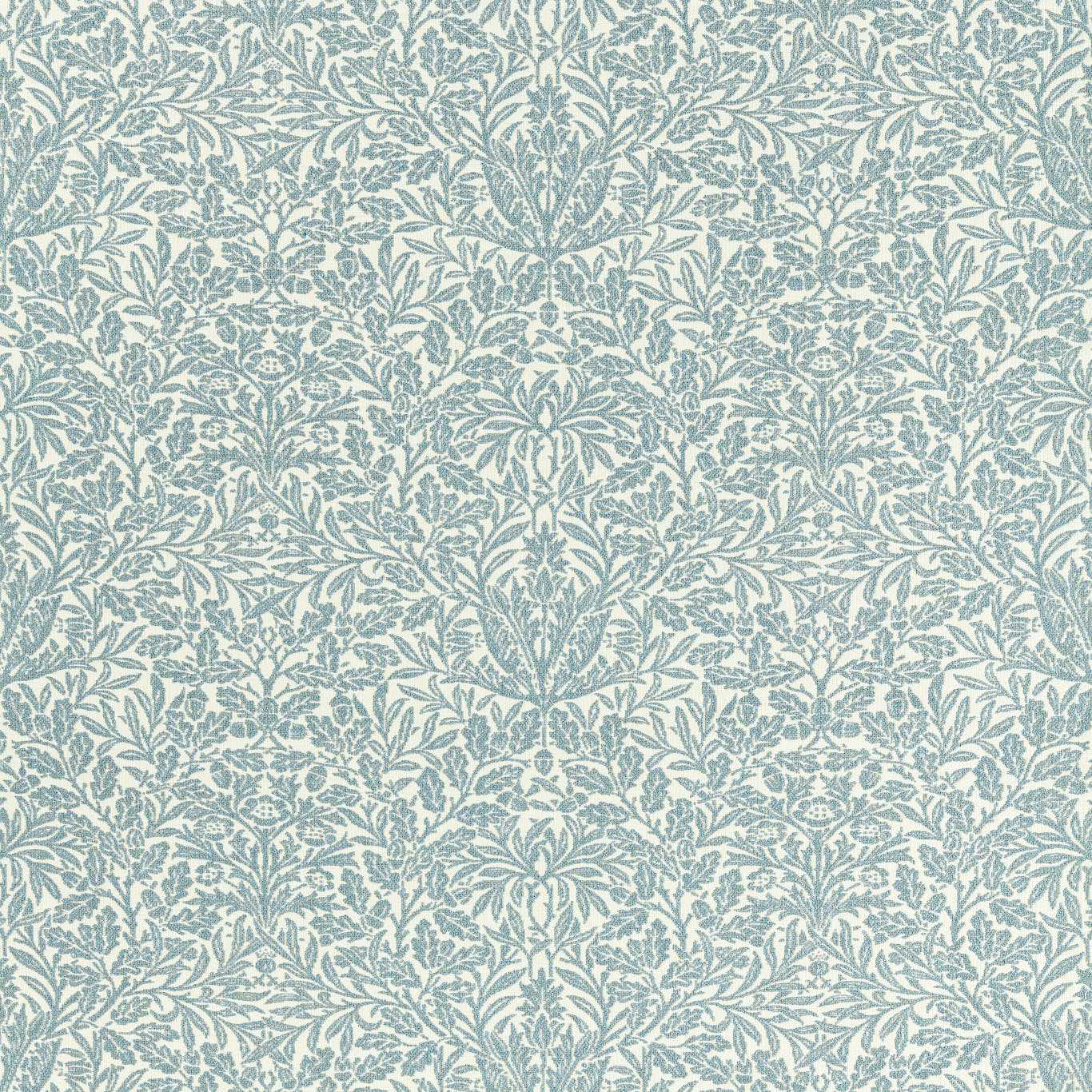 MORRIS & CO Acorn Weave Fabric Contemporary, Floral Mineral Blue - MIND237569