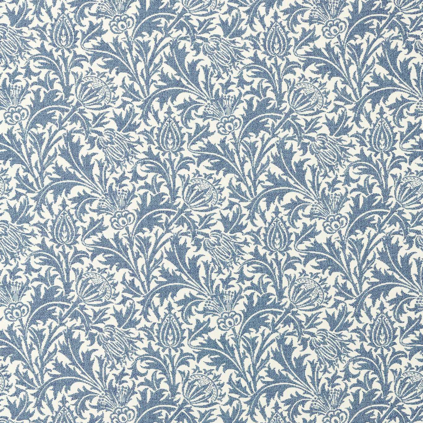 MORRIS & CO Thistle Weave Fabric Contemporary, Floral Woad - MIND237572