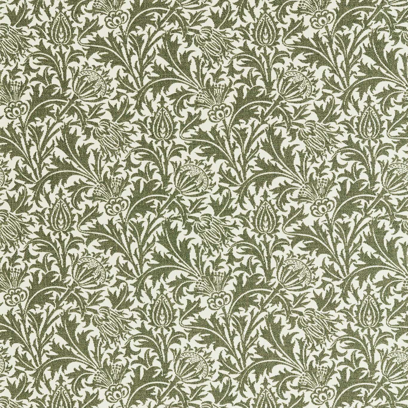 MORRIS & CO Thistle Weave Fabric Contemporary, Floral Nettle - MIND237574
