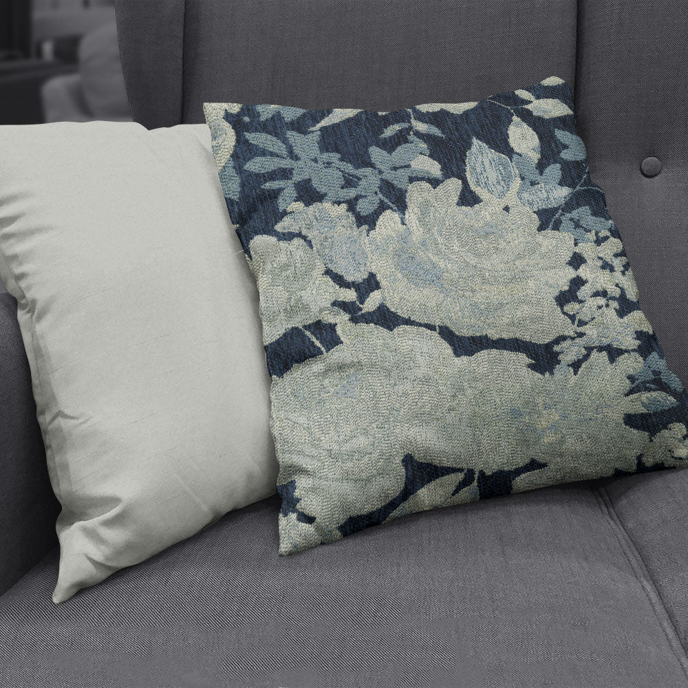 NICHOLASJOHN INC NJ-BROCADE Bluebell Botanical Fabric - NJ25-2246