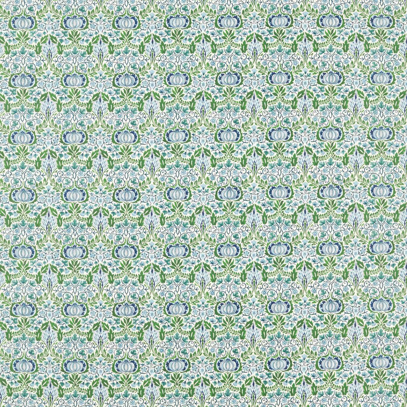 MORRIS & CO Little Chintz Fabric Contemporary, Floral Nettle,Woad - MLIF227250