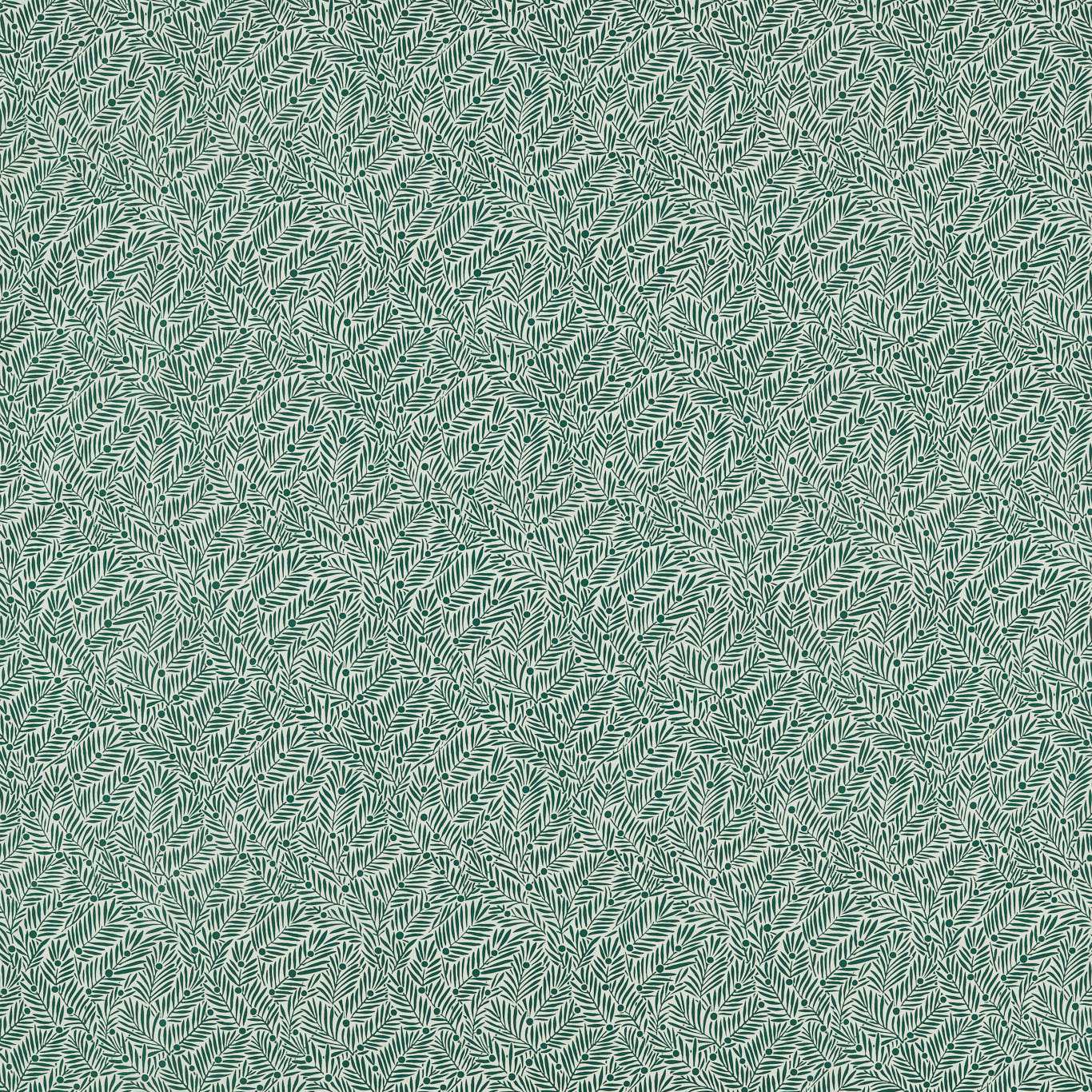 MORRIS & CO Yew & Aril Fabric Contemporary, Floral Seagreen - MLIF227257