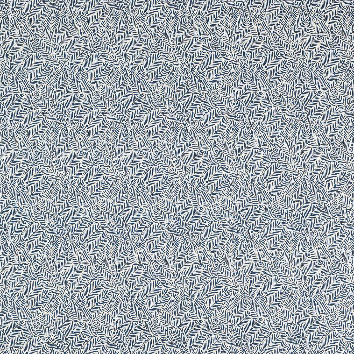 MORRIS & CO Yew & Aril Fabric Contemporary, Floral Indigo - MLIF227259