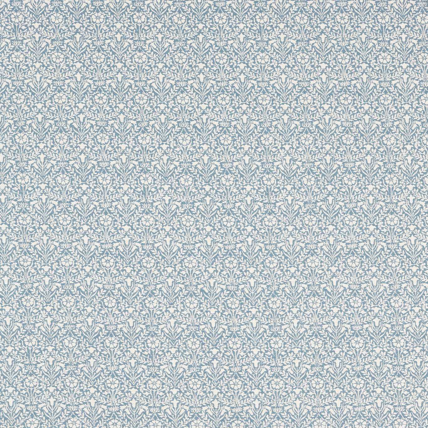 MORRIS & CO Bellflowers Weave Fabric Contemporary, Floral Mineral Blue - MLIF237421