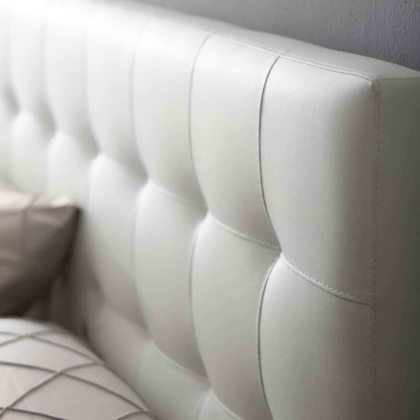 Modway - Lily Upholstered Vinyl Full Headboard by Modway Bedroom Headboards White - MOD-5147-WHI
