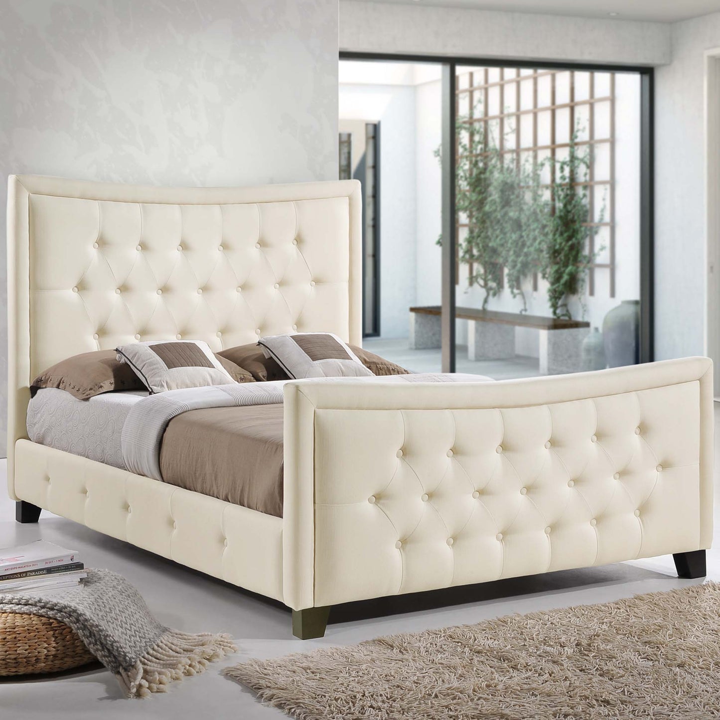 Modway Outlet Claire Queen Bed by Modway Bedroom Furniture Ivory - MOD-5225-IVO-SET