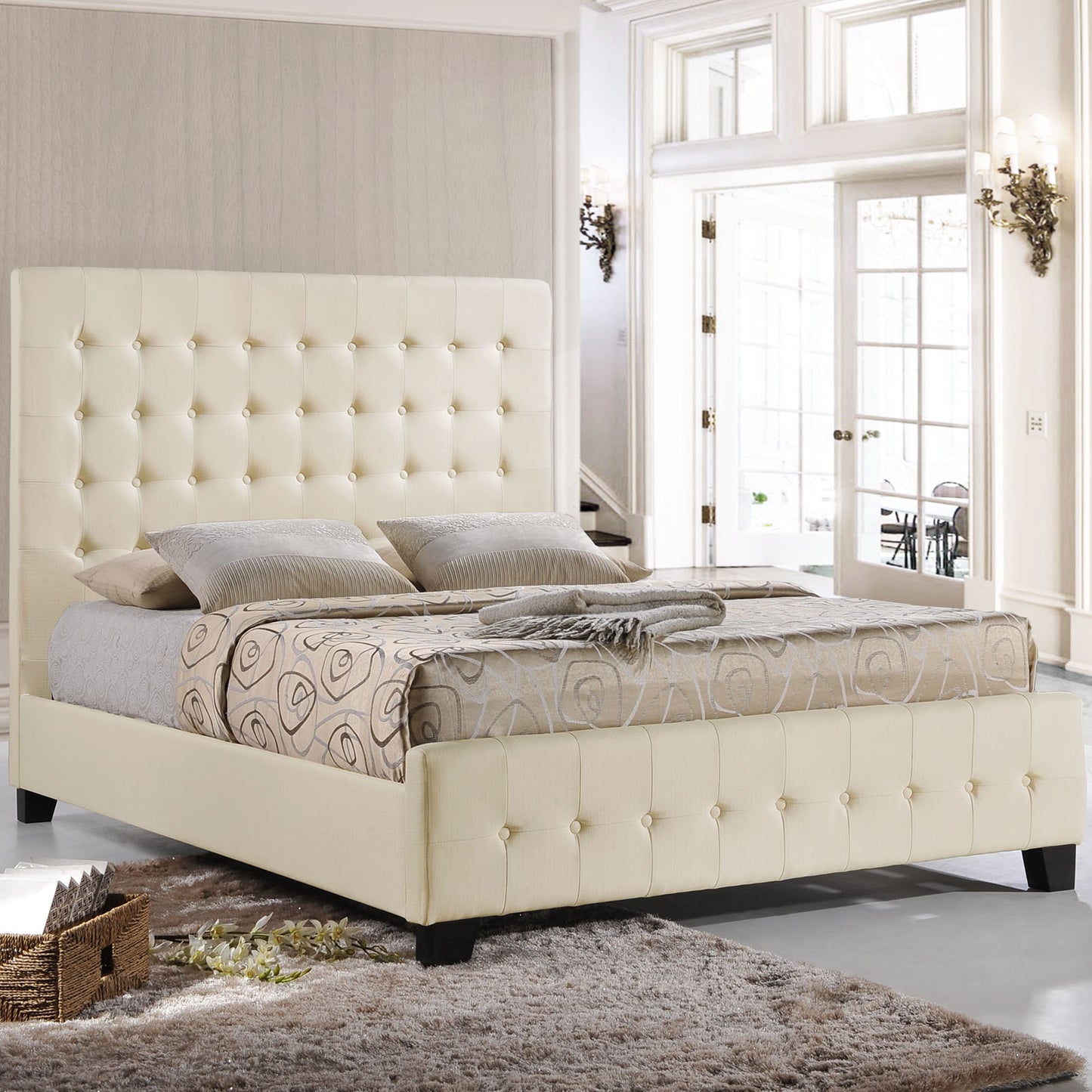 Modway Outlet Skye Queen Bed by Modway Bedroom Furniture Ivory - MOD-5229-IVO-SET