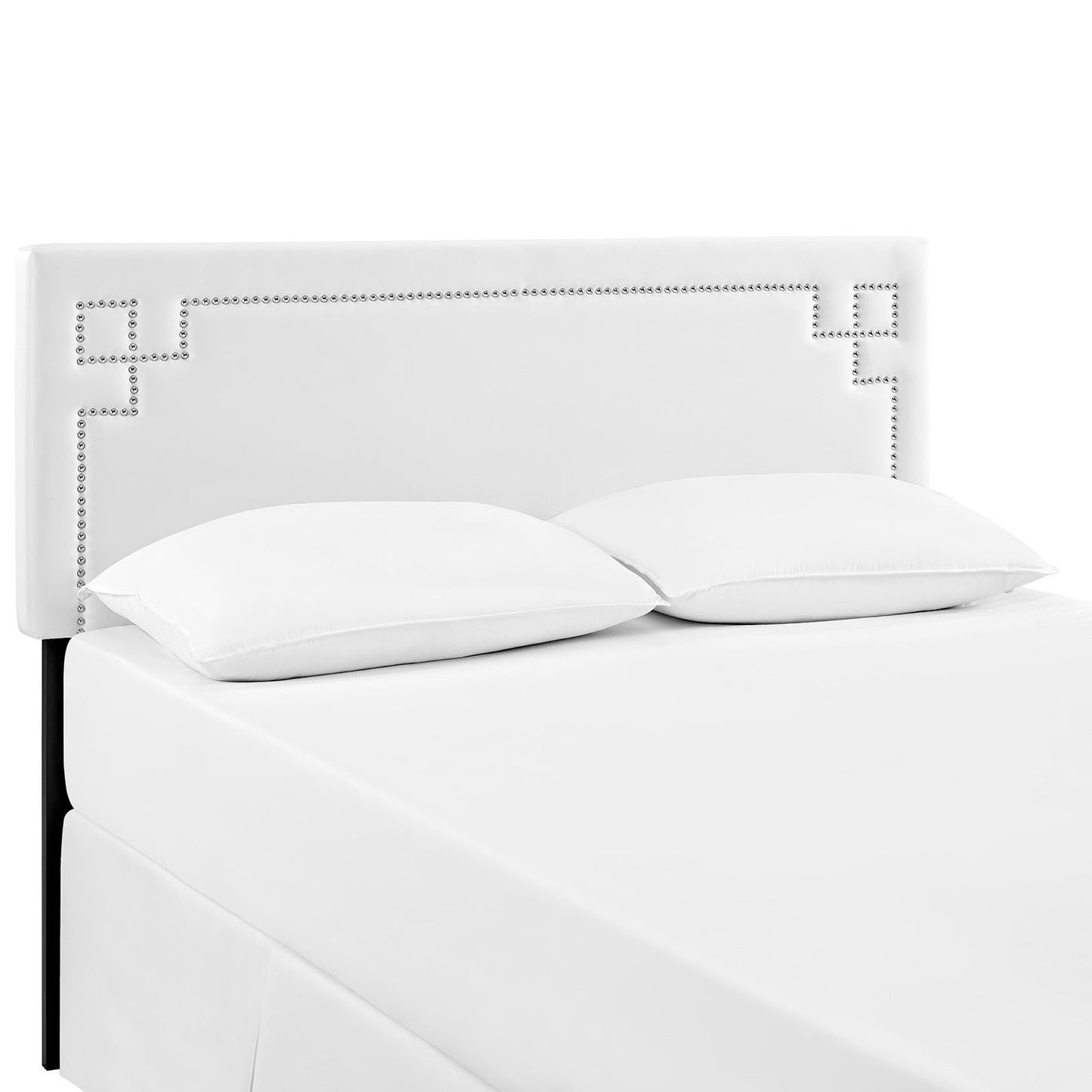 Modway - Josie Upholstered Vinyl Queen Headboard by Modway Bedroom Headboards White - MOD-5401-WHI