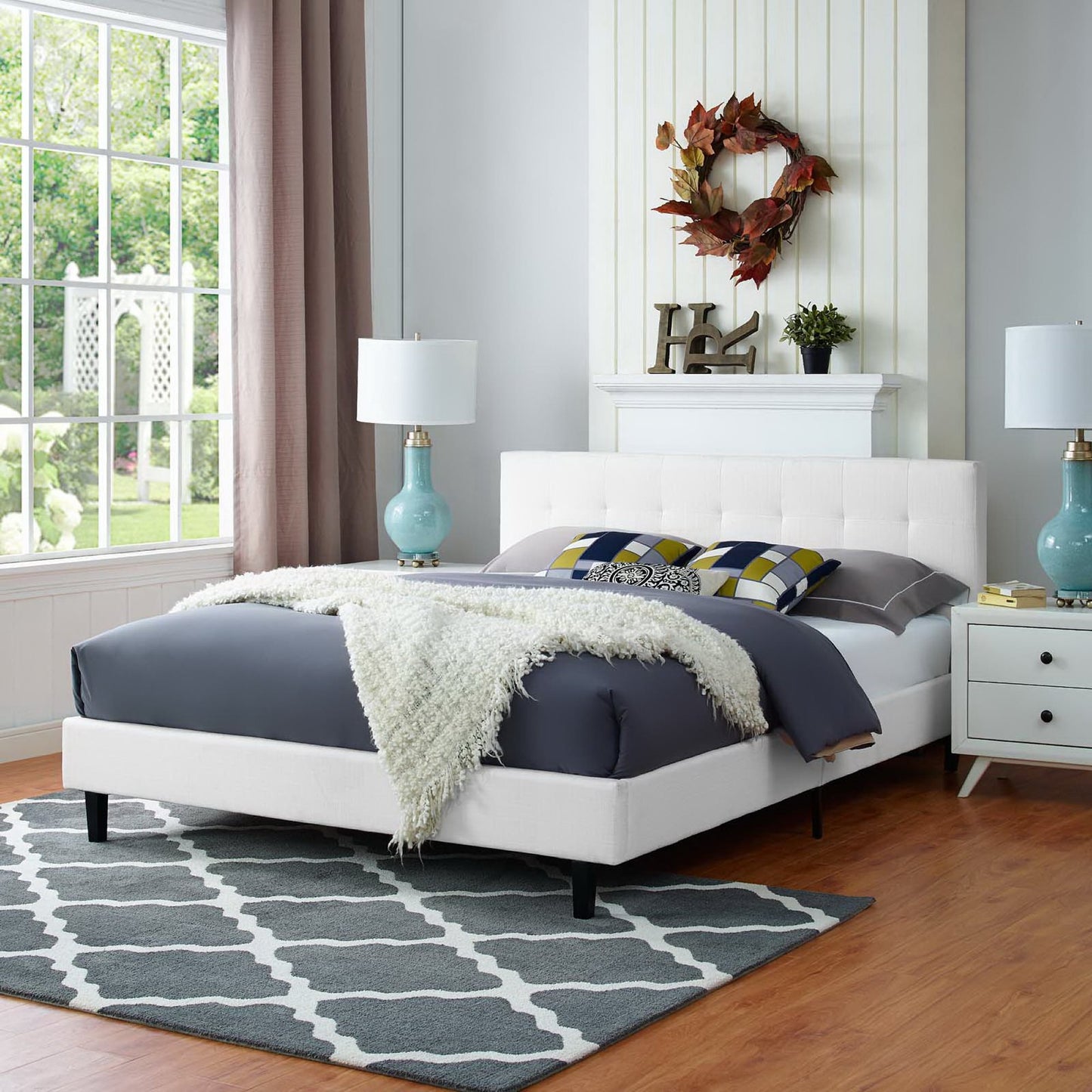 Modway Outlet Linnea Full Bed by Modway Bedroom Furniture White - MOD-5424-WHI