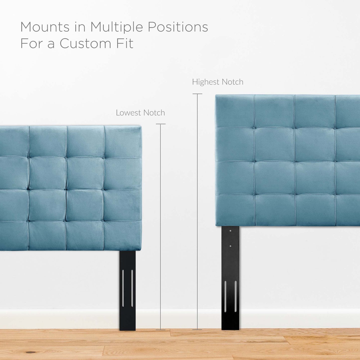 Modway Outlet Paisley Tufted Upholstered Performance Velvet Full / Queen Headboard by Modway Bedroom Furniture Sea Blue - MOD-5853-SEA