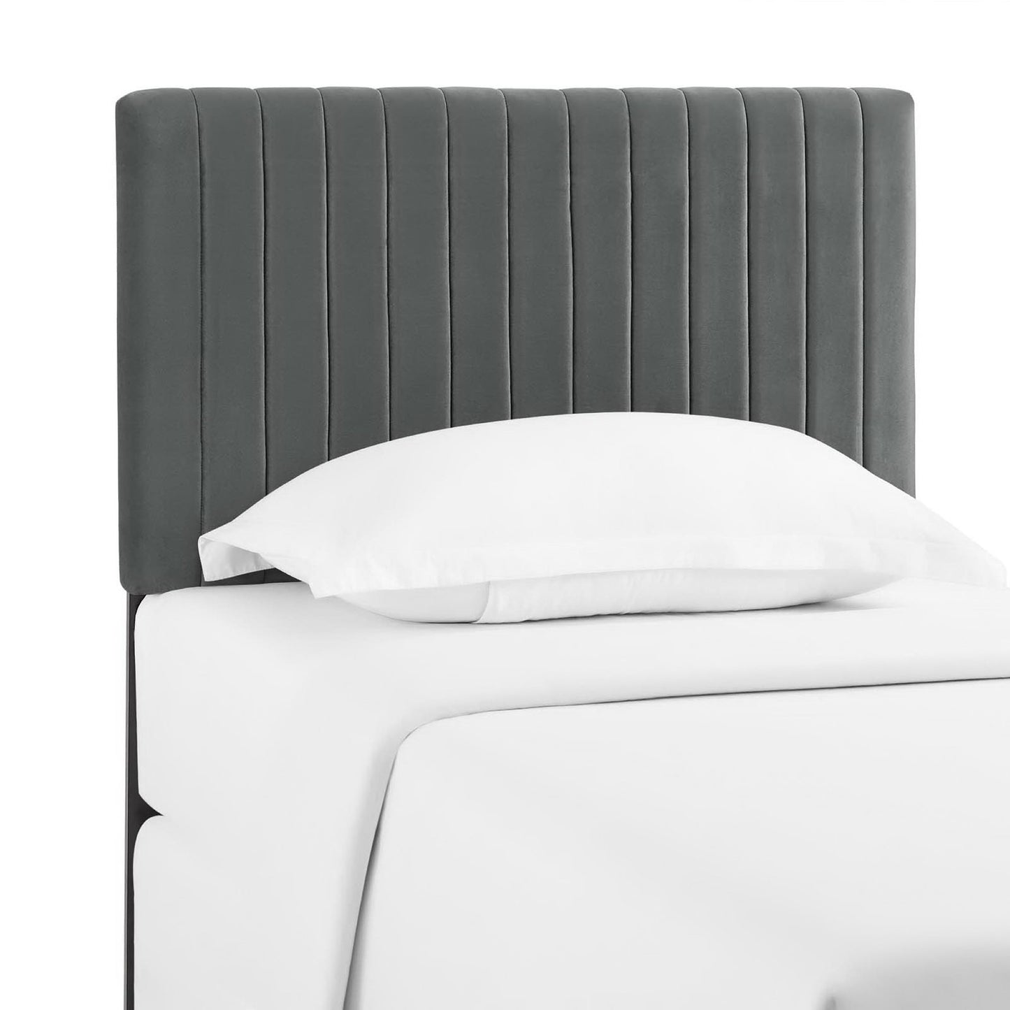 Modway - Keira Performance Velvet Twin Headboard by Modway Bedroom Headboards Gray - MOD-6093-GRY