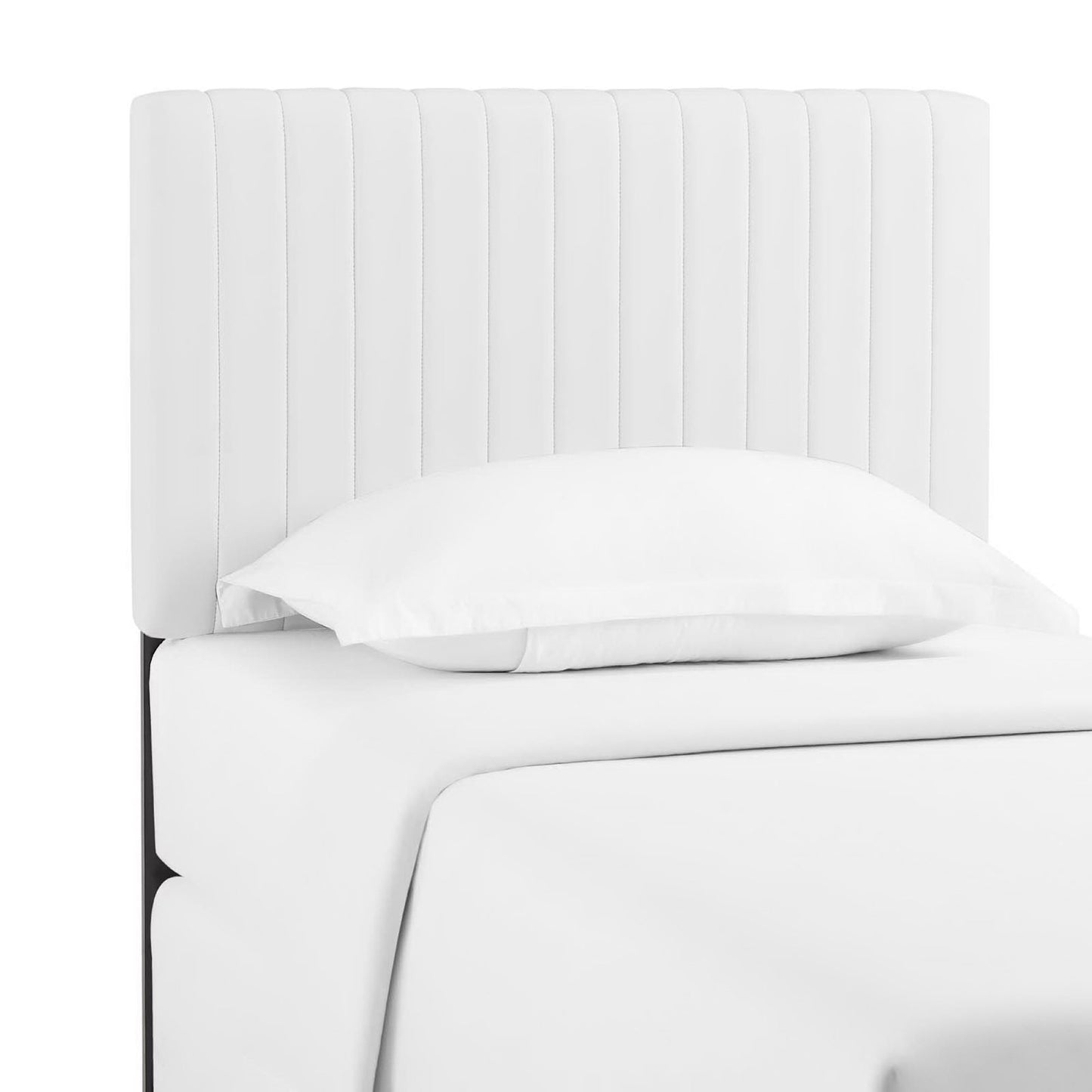 Modway - Keira Faux Leather Twin Headboard by Modway Bedroom Headboards White - MOD-6094-WHI