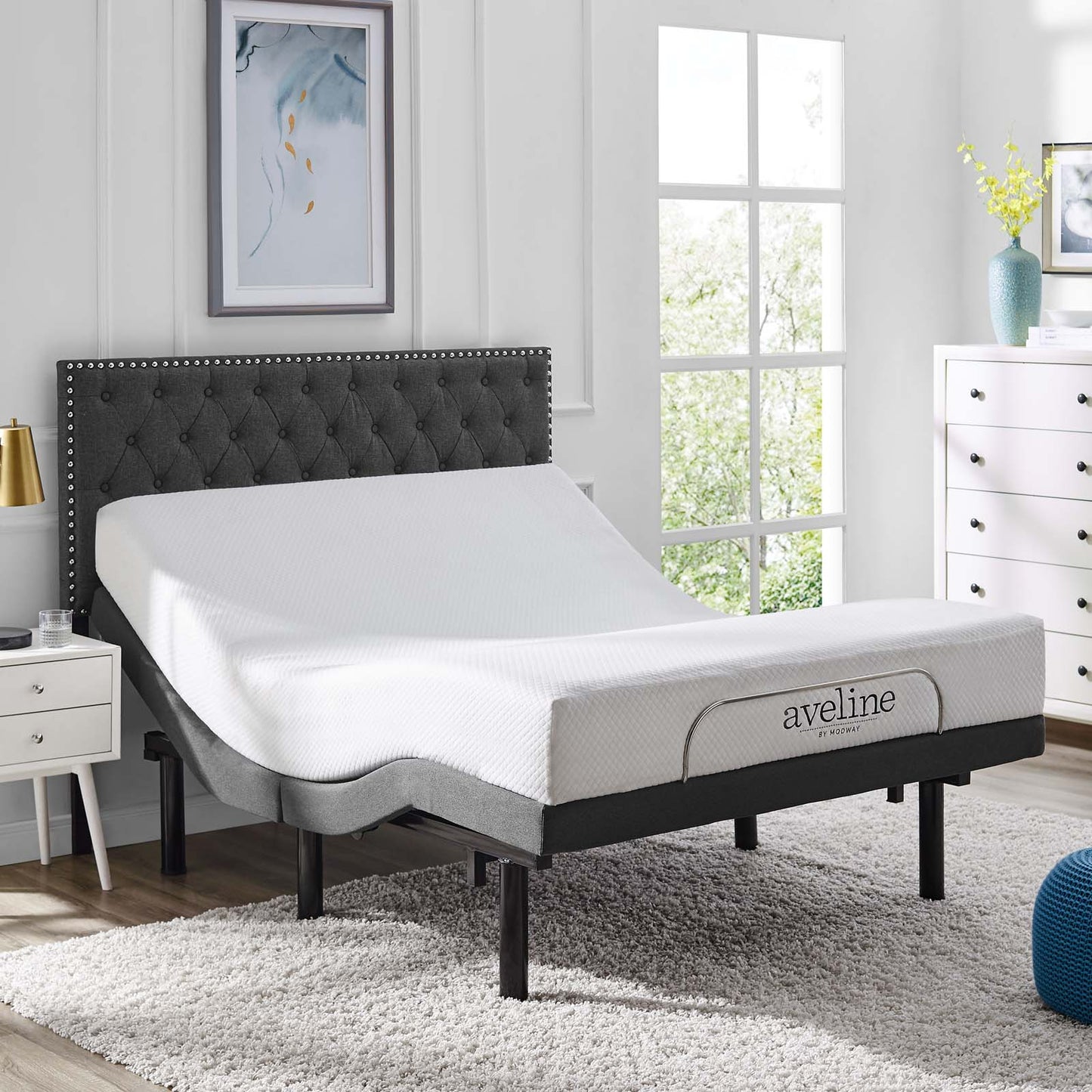 Modway Outlet Transform Adjustable Wireless Remote Queen Bed Base by Modway Bedroom Furniture Gray - MOD-6108-GRY