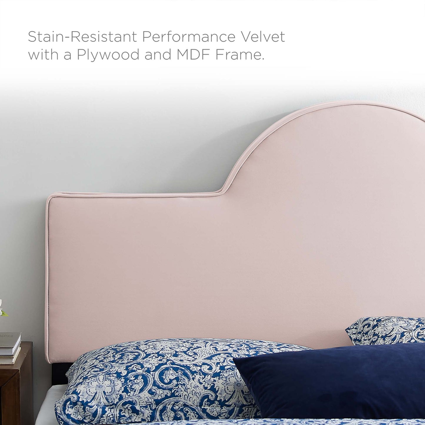 Modway Outlet Dawn Performance Velvet King/California King Headboard by Modway Bedroom Furniture Pink - MOD-6304-PNK