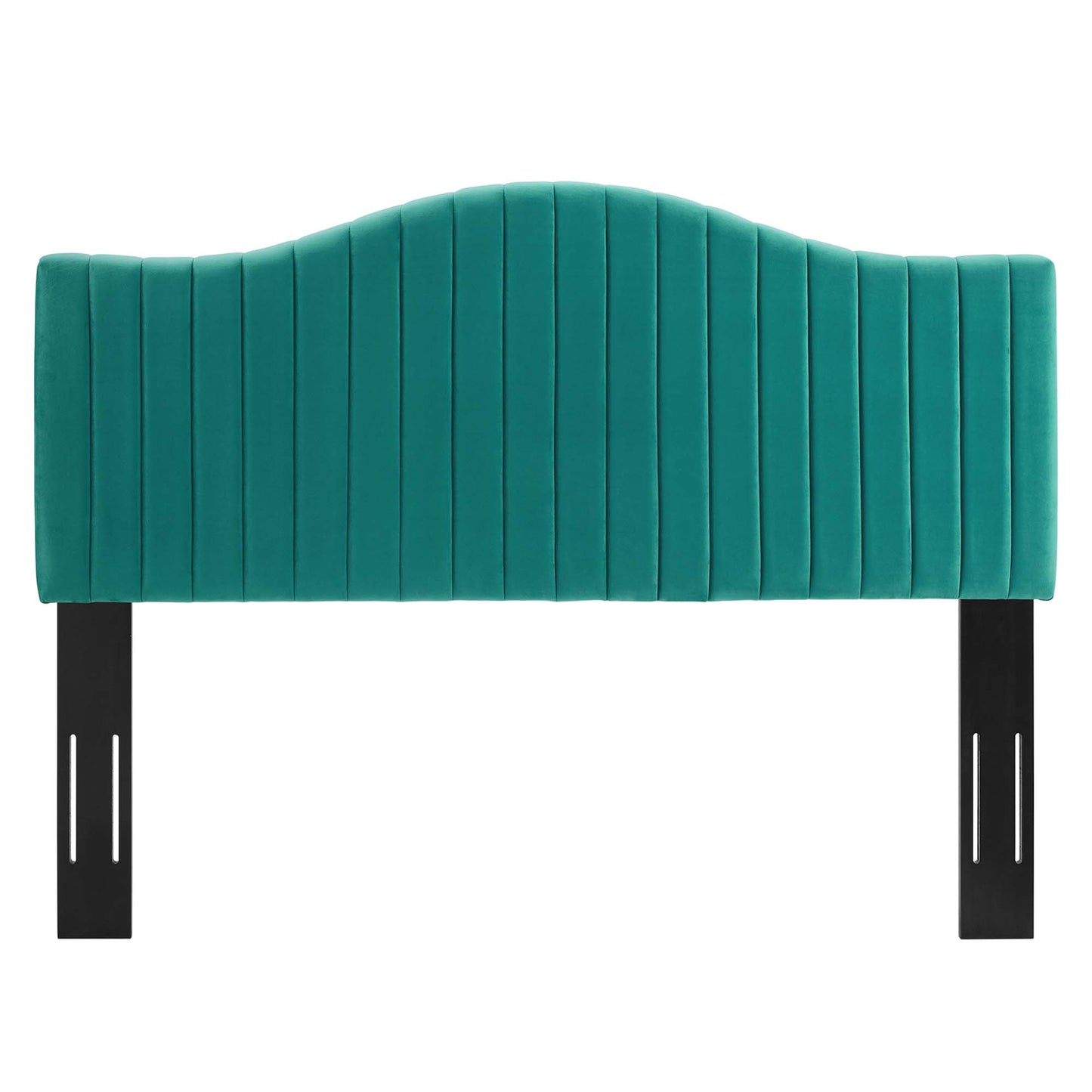 Modway Outlet Brielle Channel Tufted Performance Velvet King/California King Headboard by Modway Bedroom Furniture Teal - MOD-6560-TEA