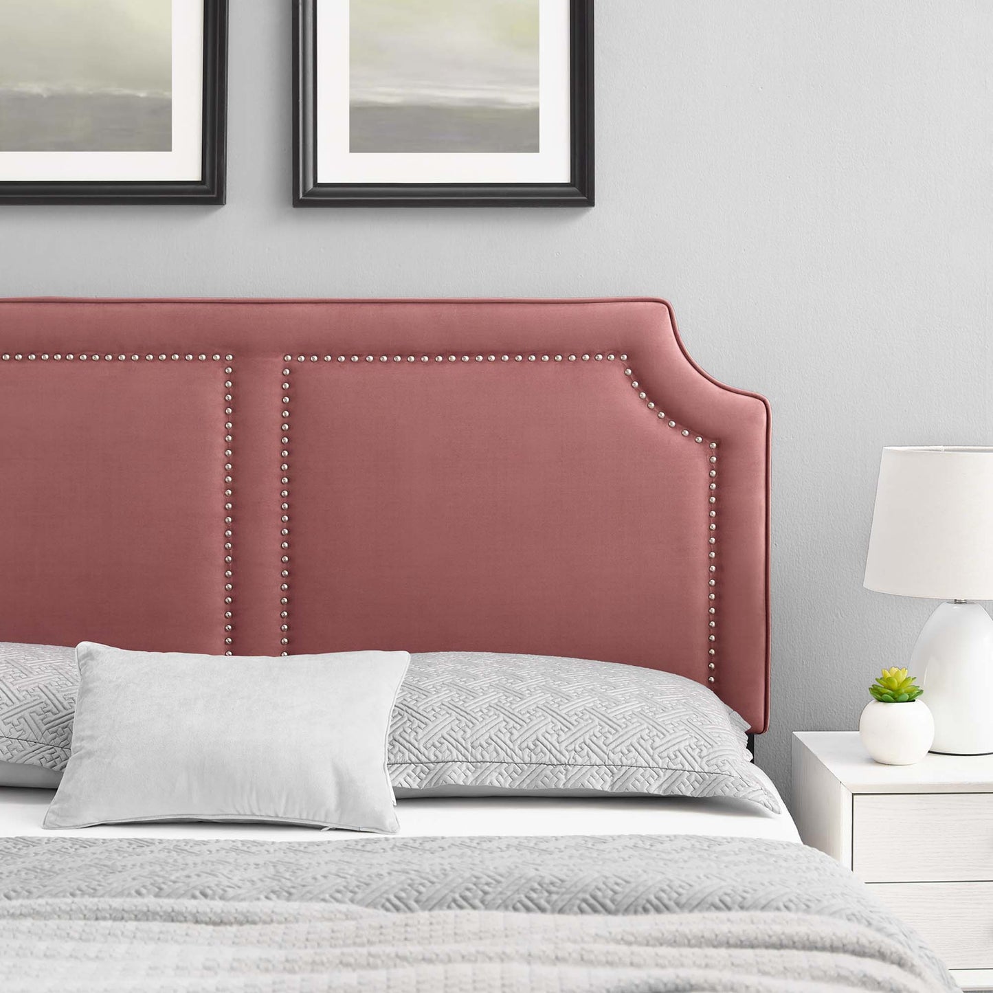 Modway Outlet Cynthia Performance Velvet King/California King Headboard by Modway Bedroom Furniture Dusty Rose - MOD-6567-DUS