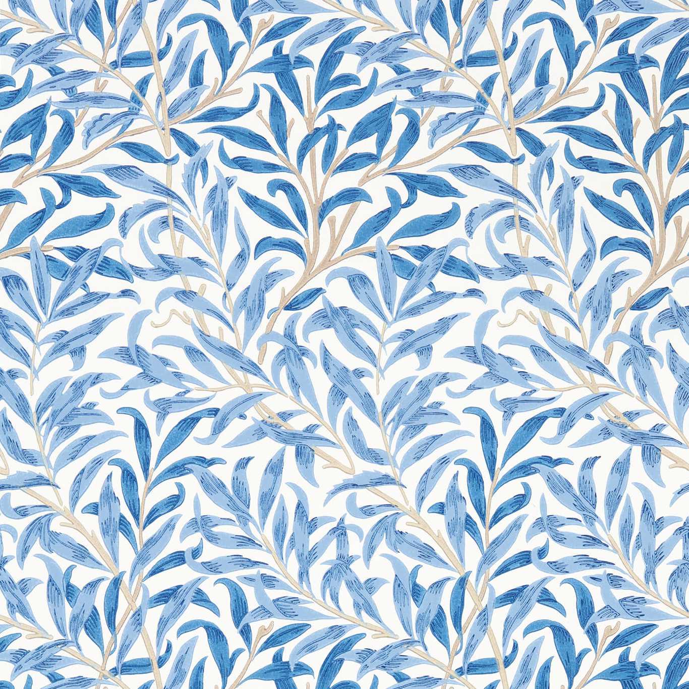 MORRIS & CO Willow Boughs Wallpaper Leaves , Trees Woad Surface- Printed Wallpaper - MSIM217080