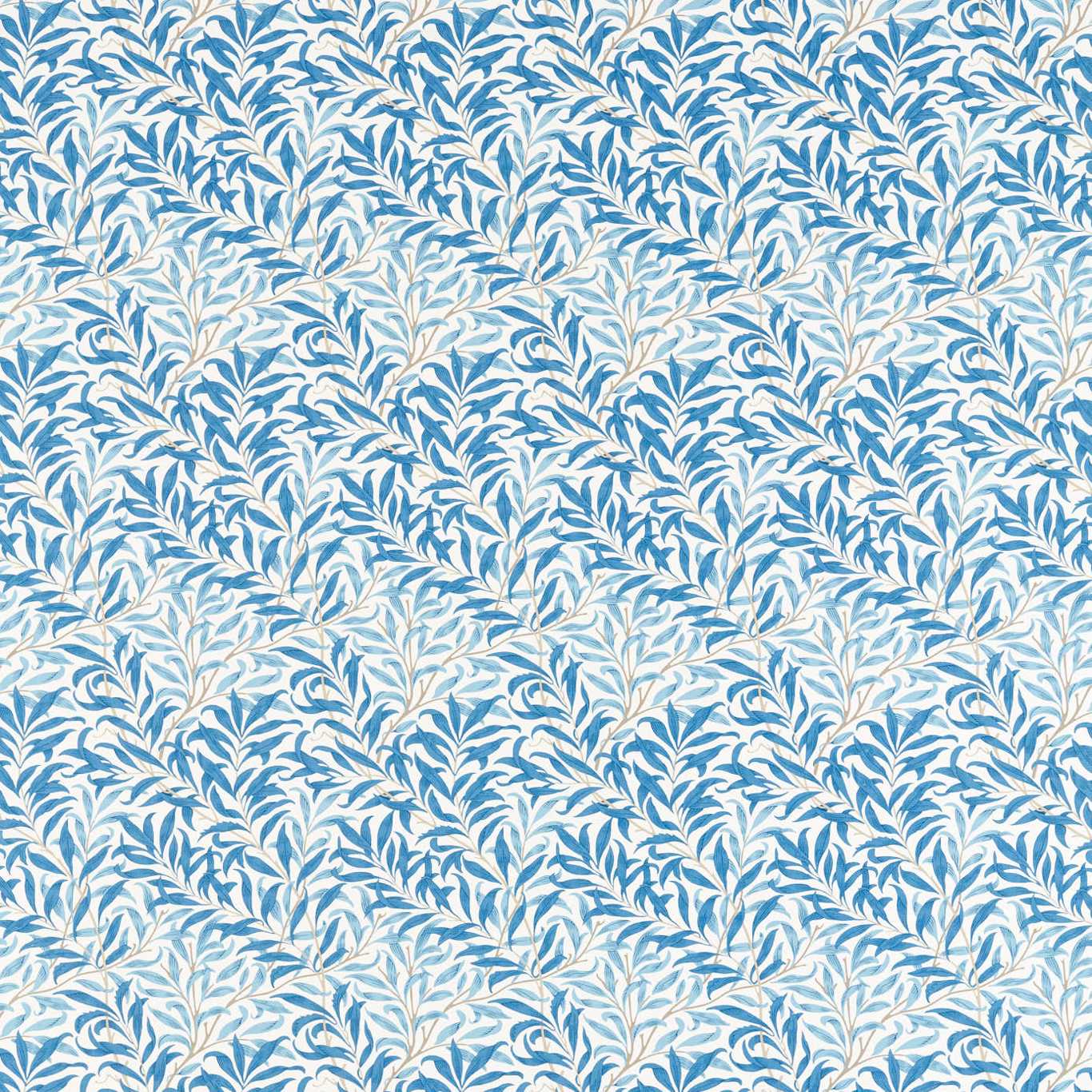 MORRIS & CO Willow Bough Fabric Leaves , Trees Woad - MSIM226893