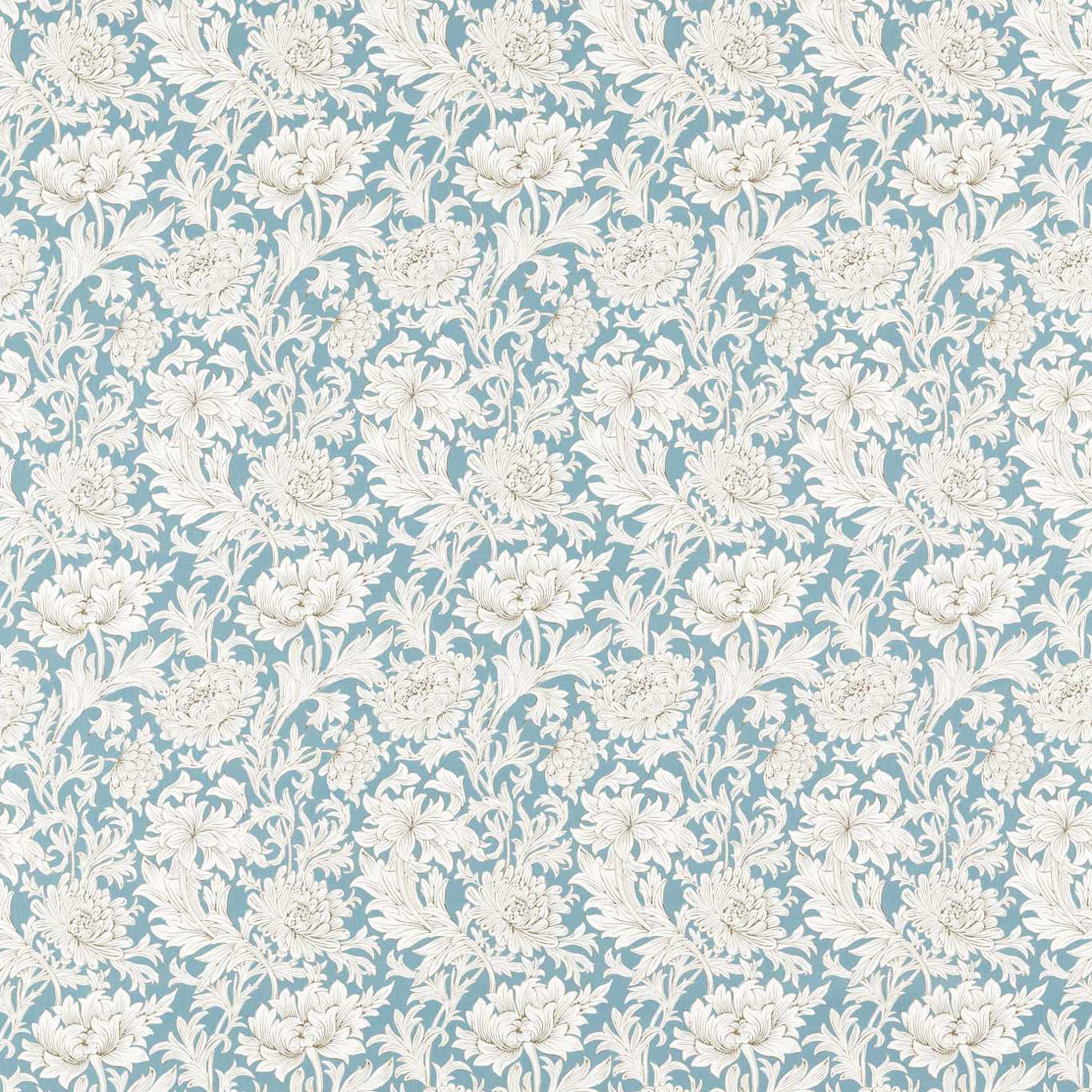 MORRIS & CO Chrysanthemum Toile Fabric Contemporary, Floral Slate - MSIM226912