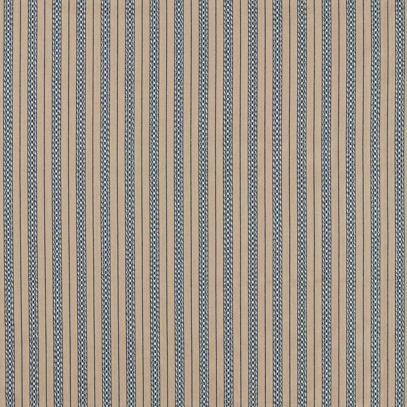 MORRIS & CO Elm Stripe Fabric Stripes Indigo,Flax - MSTR237683