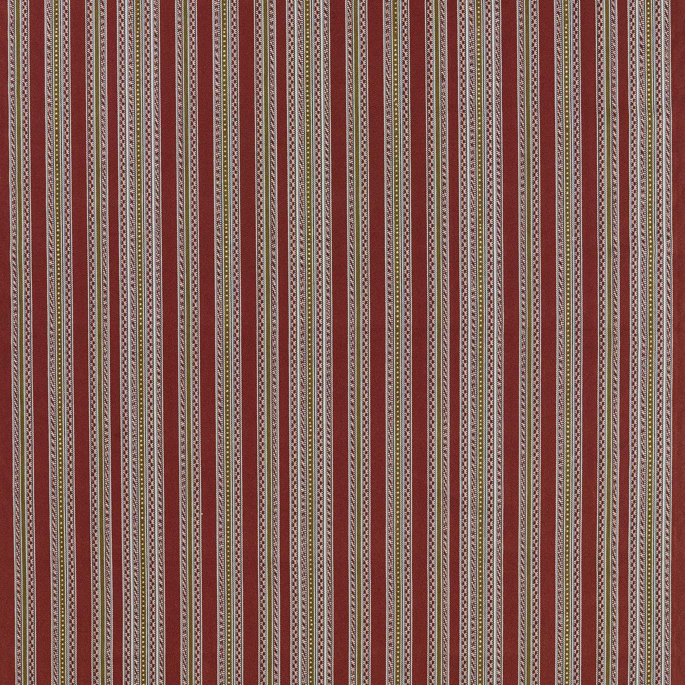MORRIS & CO Bexleyheath Stripe Fabric Stripes Wine - MSTR237686