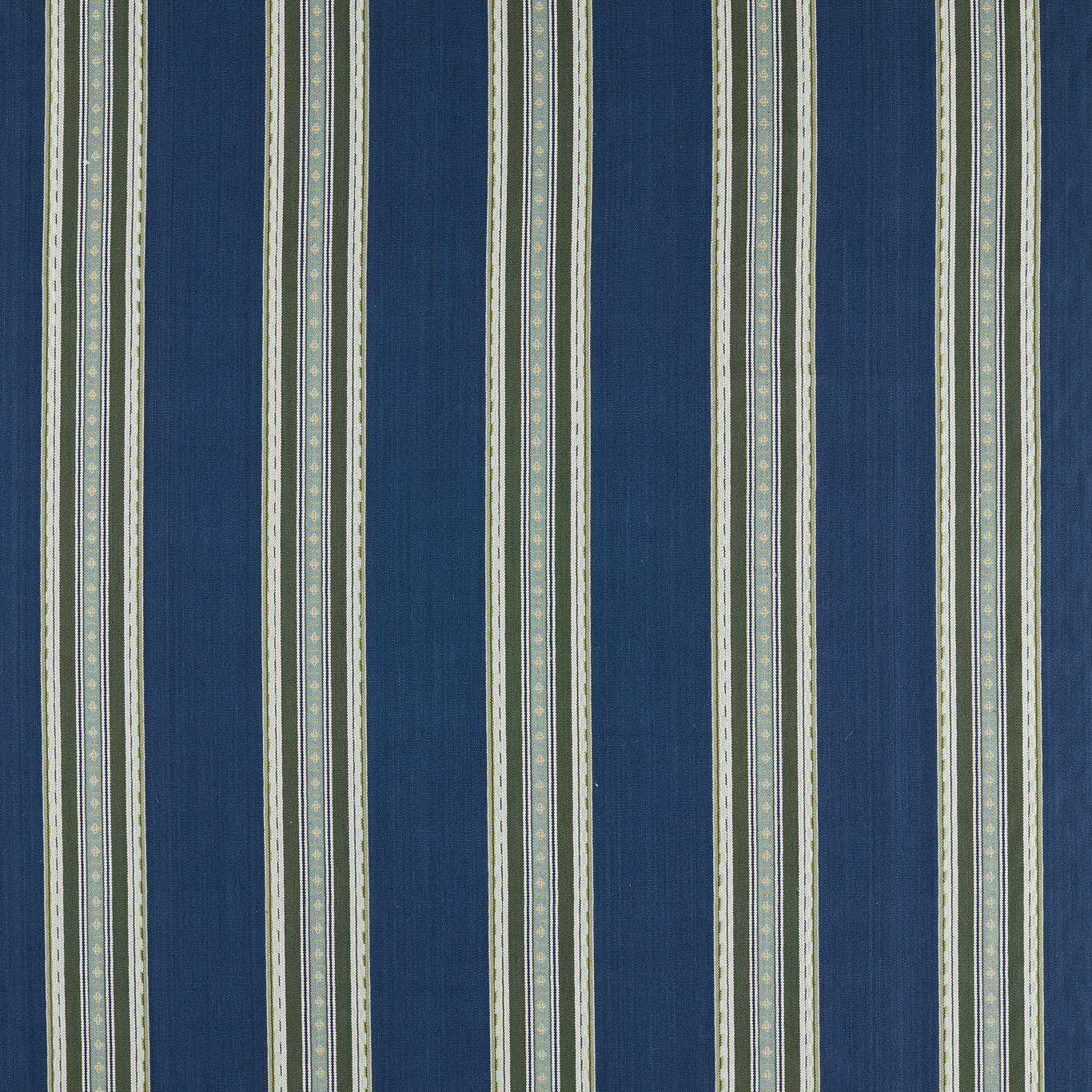 MORRIS & CO Pimlico Stripe Fabric Stripes Indigo,Forest - MSTR237692