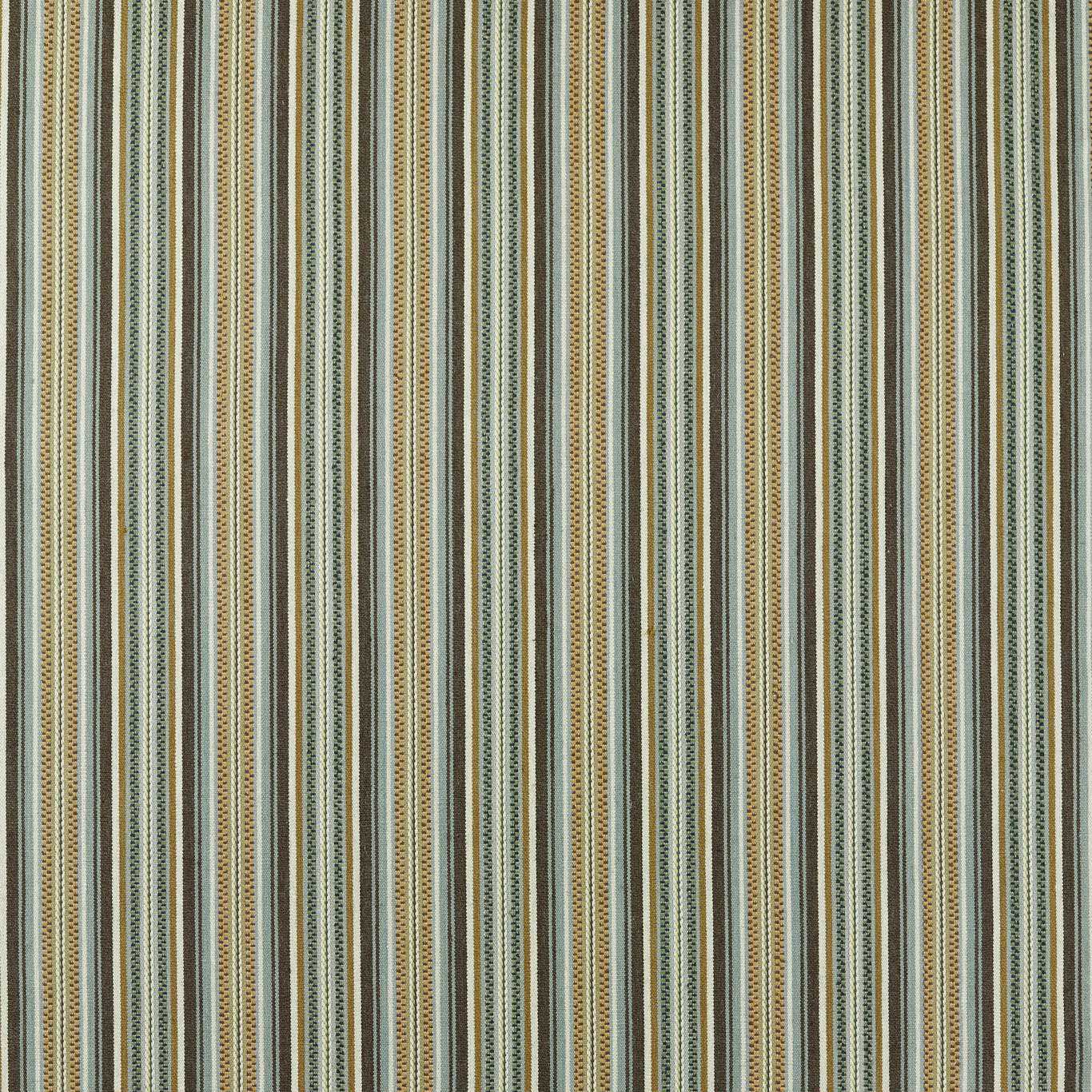 MORRIS & CO Woodford Stripe Fabric Stripes Teal - MSTR237693