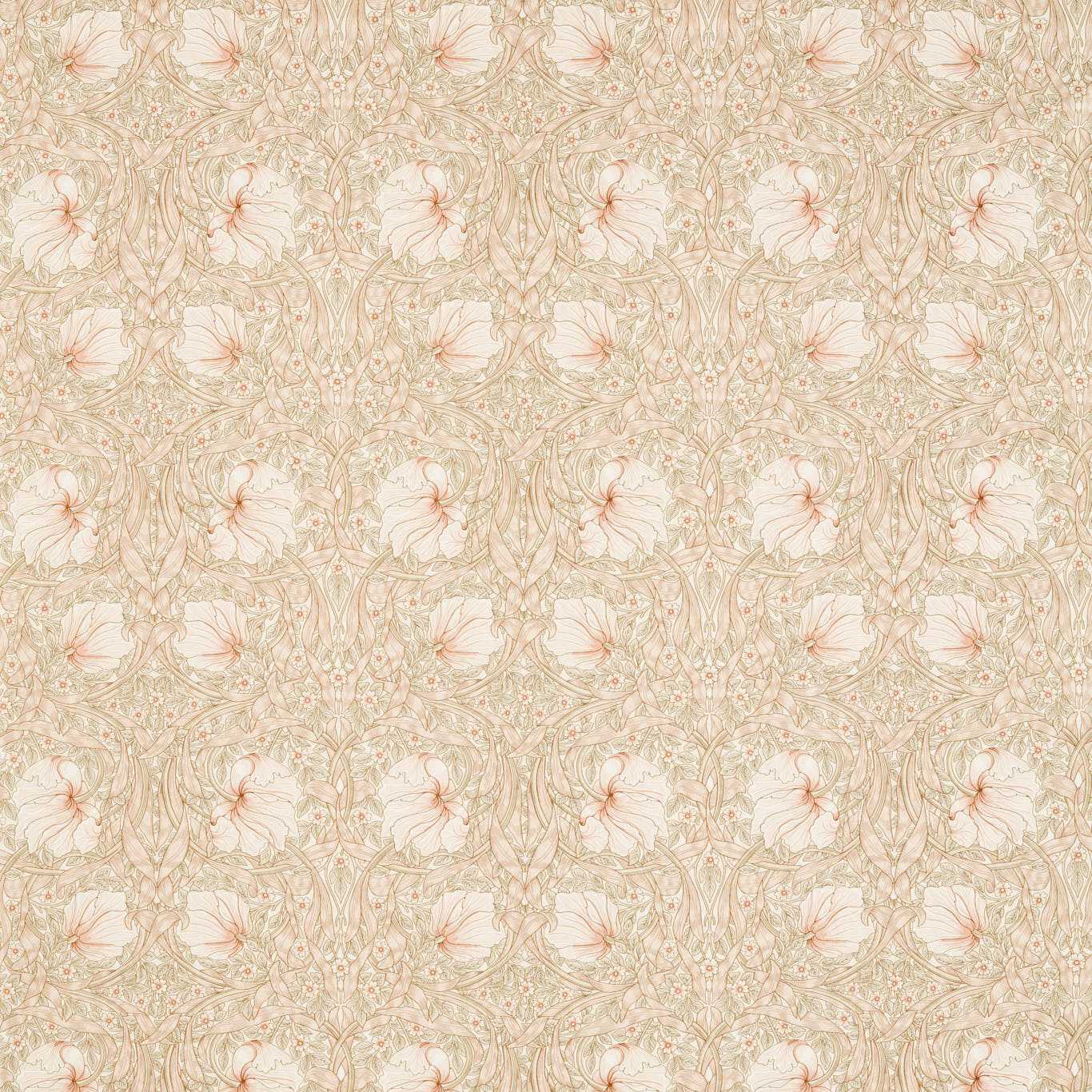MORRIS & CO Pimpernel WW Fabric Classic Floral Soft Pink - MSWW227282